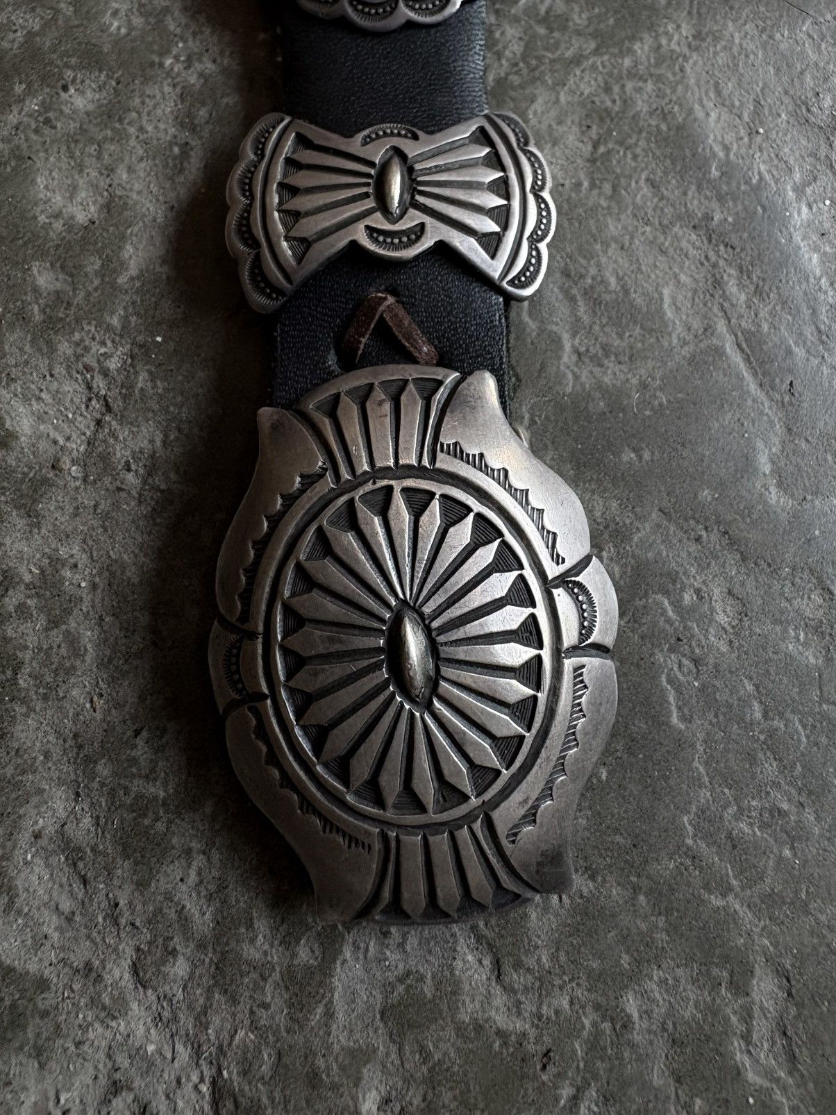 Other CALVIN MARTINEZ INGOT STERLING SILVER CONCHO BELT Size ONE SIZE - 8 Thumbnail