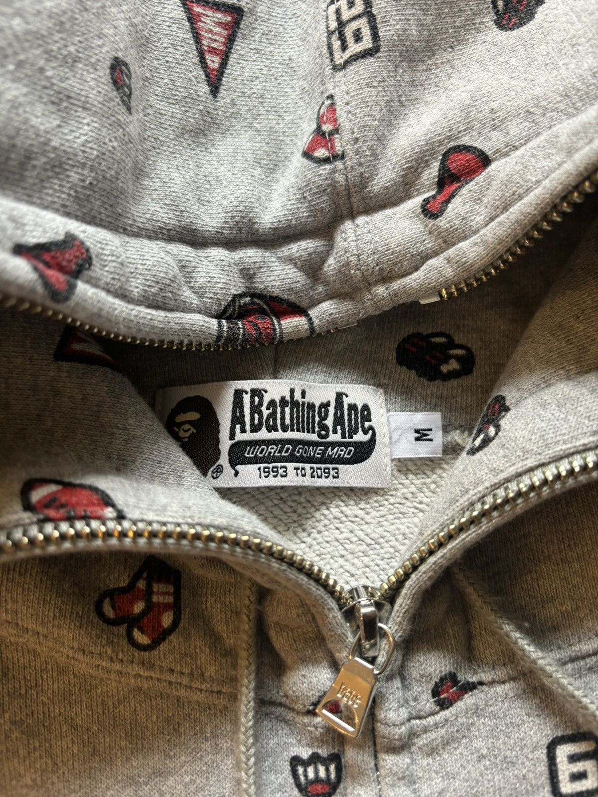 Bape × Nigo Baby Milo Football Monogram Full Zip Hoodie Size US M / EU 48-50 / 2 - 5 Thumbnail