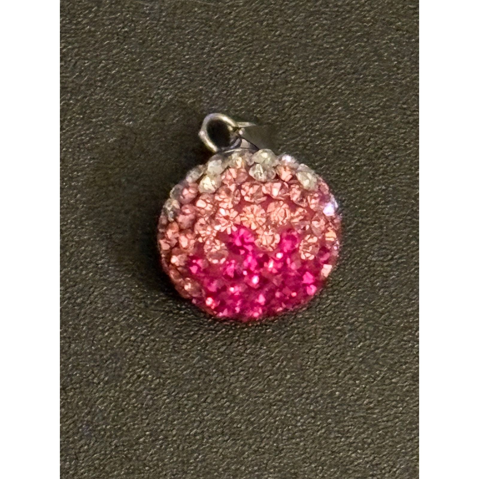 Other Vintage Sterling Silver 925 Pink Ombre Crystal Pavé Pendant Size ONE SIZE - 4 Thumbnail