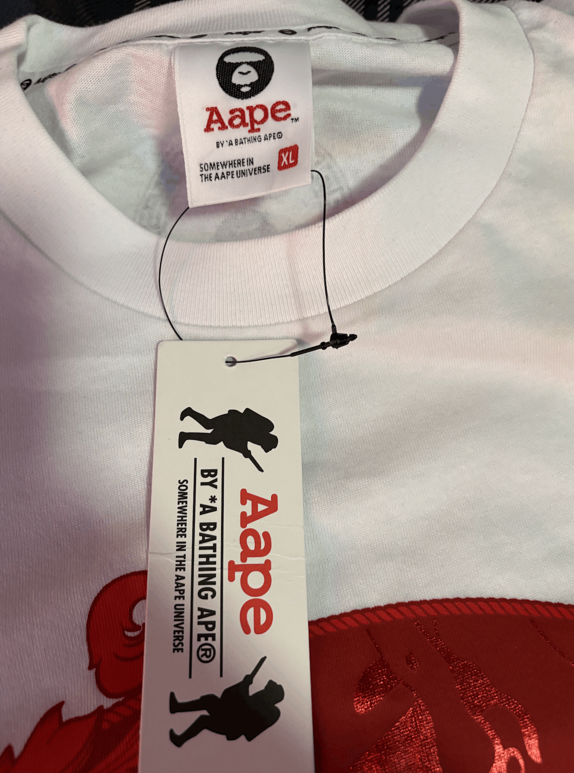 Aape × Bape Aape by Bape "AAPE UNVS" Tee Shirt (With Tags) Size US XL / EU 56 / 4 - 5 Thumbnail