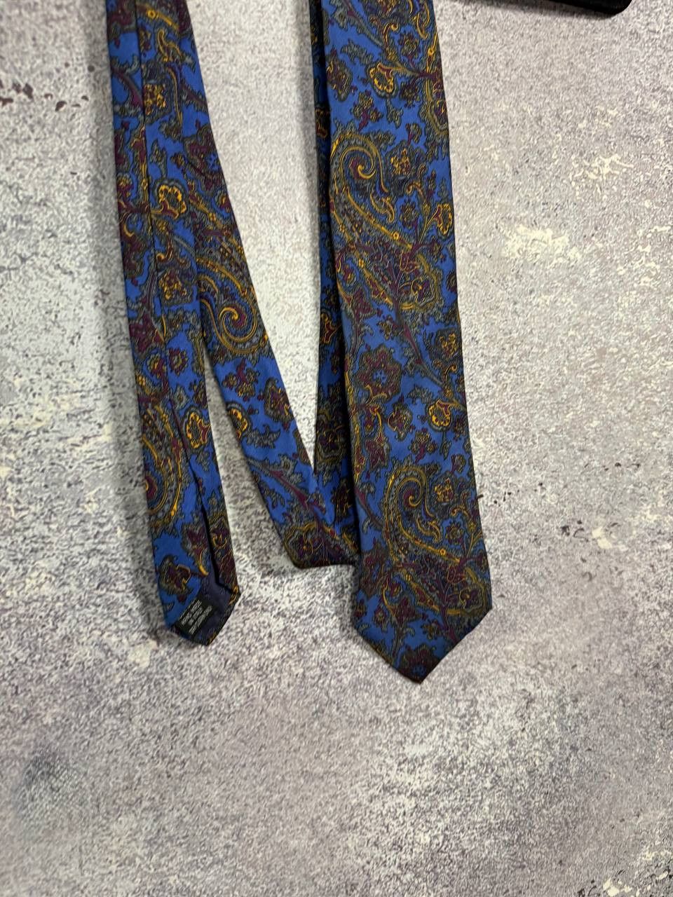 Designer × Vintage Tie Paco Rabbane Men's Logo Comfortable Silk Practical Blue Size ONE SIZE - 3 Thumbnail