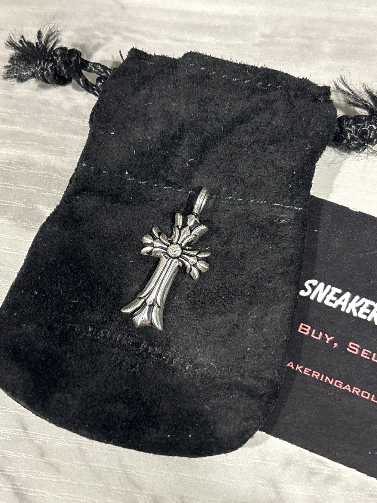 Chrome Hearts Double Cross W/ Aftermarket Center Diamond