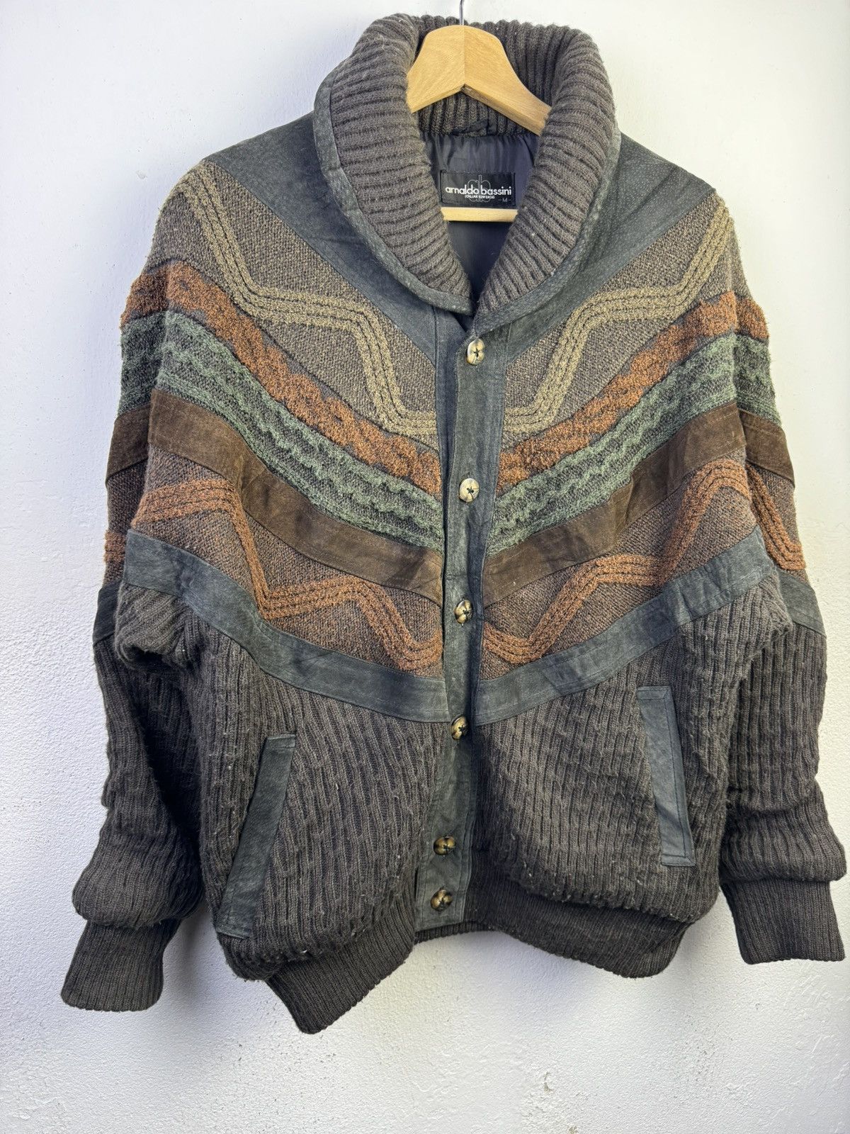Designer Vintage Arnaldo Bassini Nice Design Jacket Size US M / EU 48-50 / 2 - 2 Thumbnail