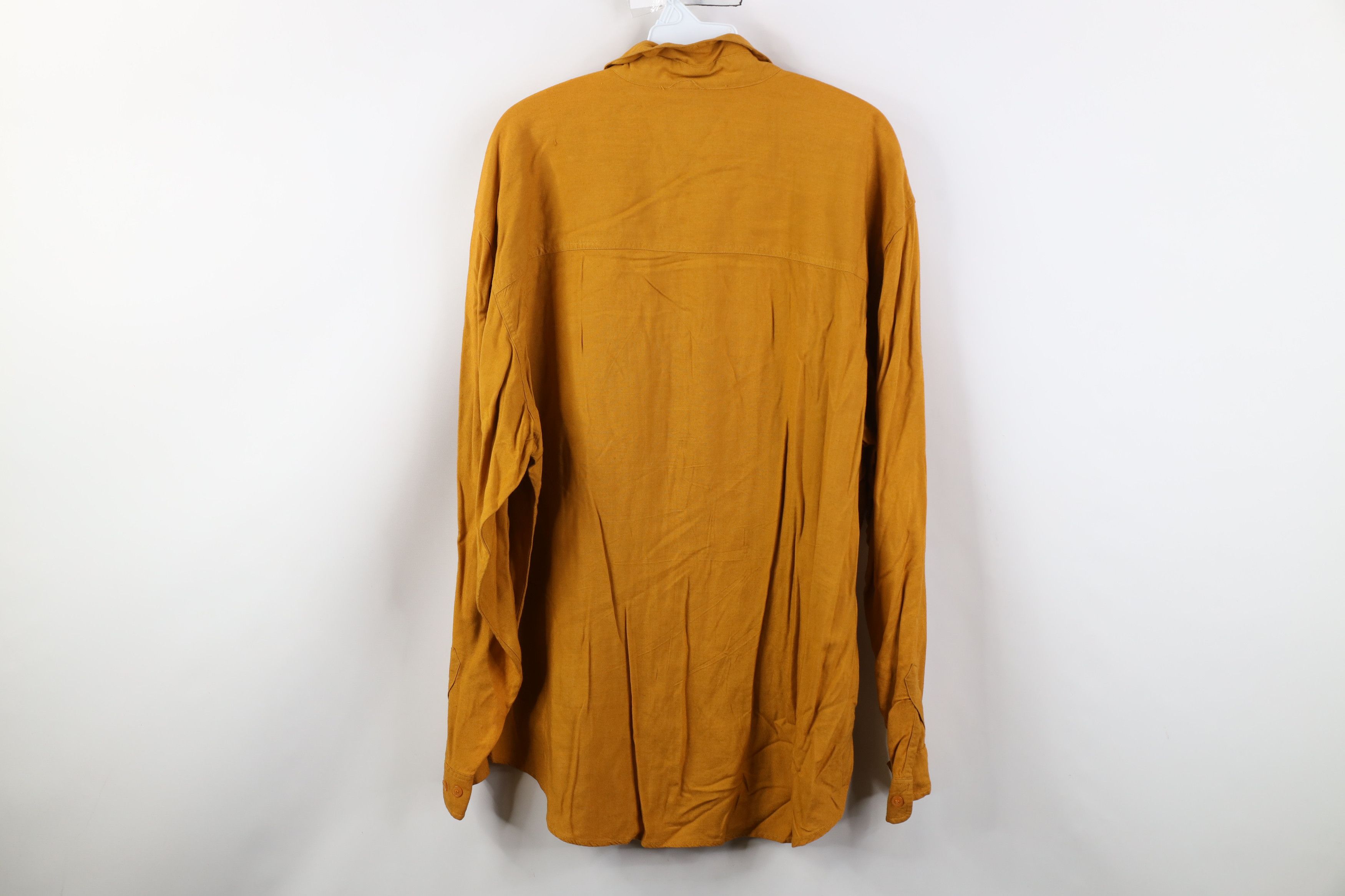 Vintage Vintage 90s Streetwear Pigment Dye Button Shirt Orange Size US L / EU 52-54 / 3 - 13 Thumbnail
