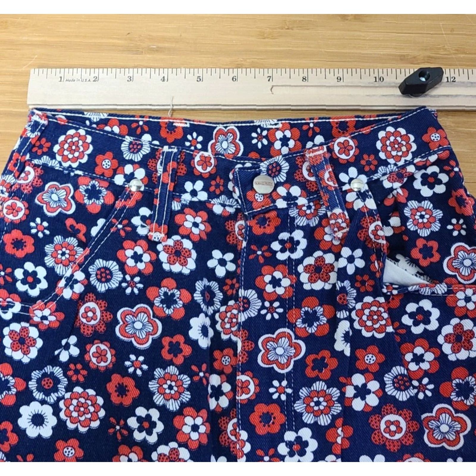Vintage VINTAGE Maverick Jeans Floral 80s High Waist Western Size 4 USA Size 27" / US 4 / IT 40 - 7 Thumbnail