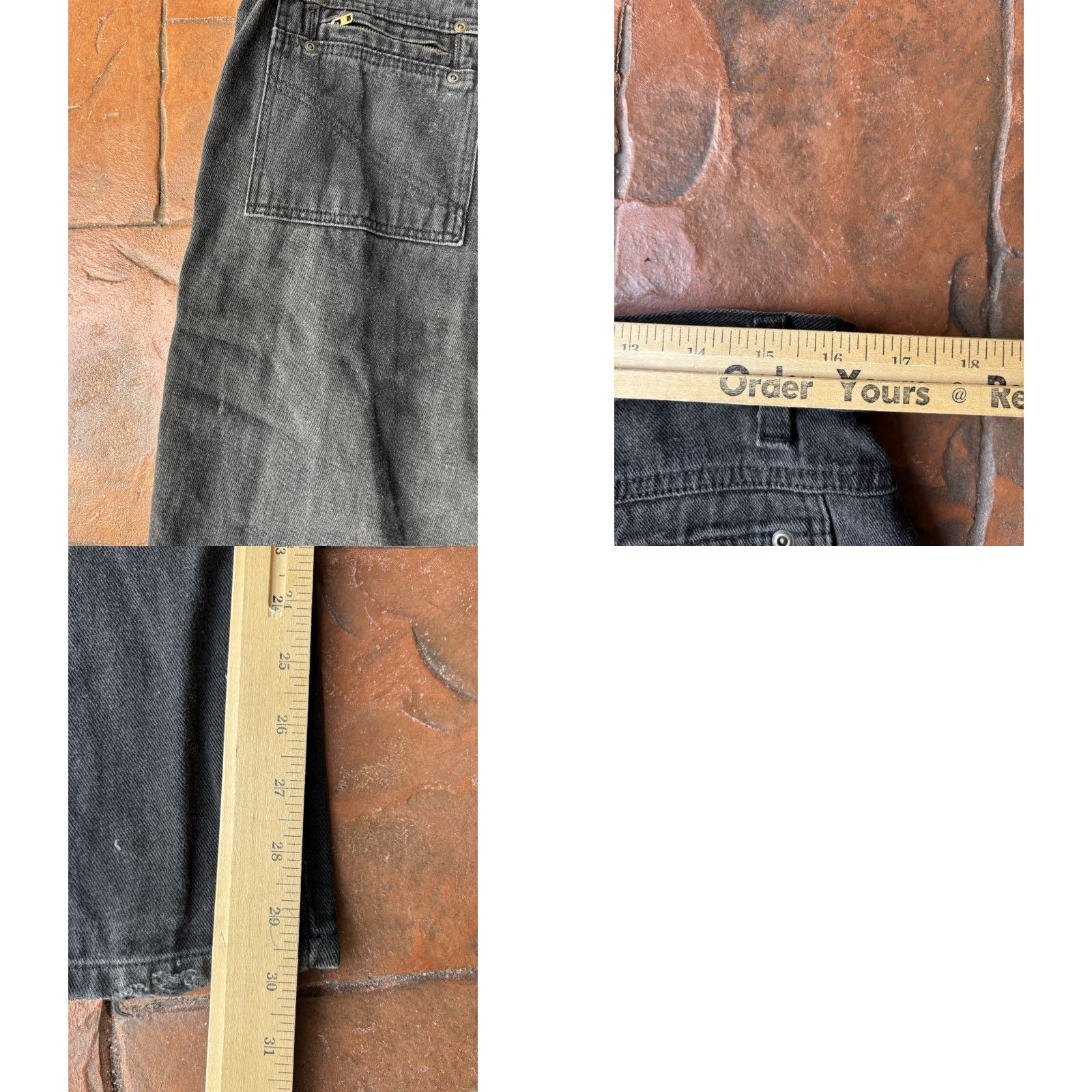 Vintage VINTAGE 90s Forenza Jeans Women’s 18x30 Baggy Zipper Pockets Grunge Emo Denim Black 100% Cotton Jeans Women’s Size 18 Inseam 27.5 in Size 24" / US 00 / IT 34 - 9 Thumbnail