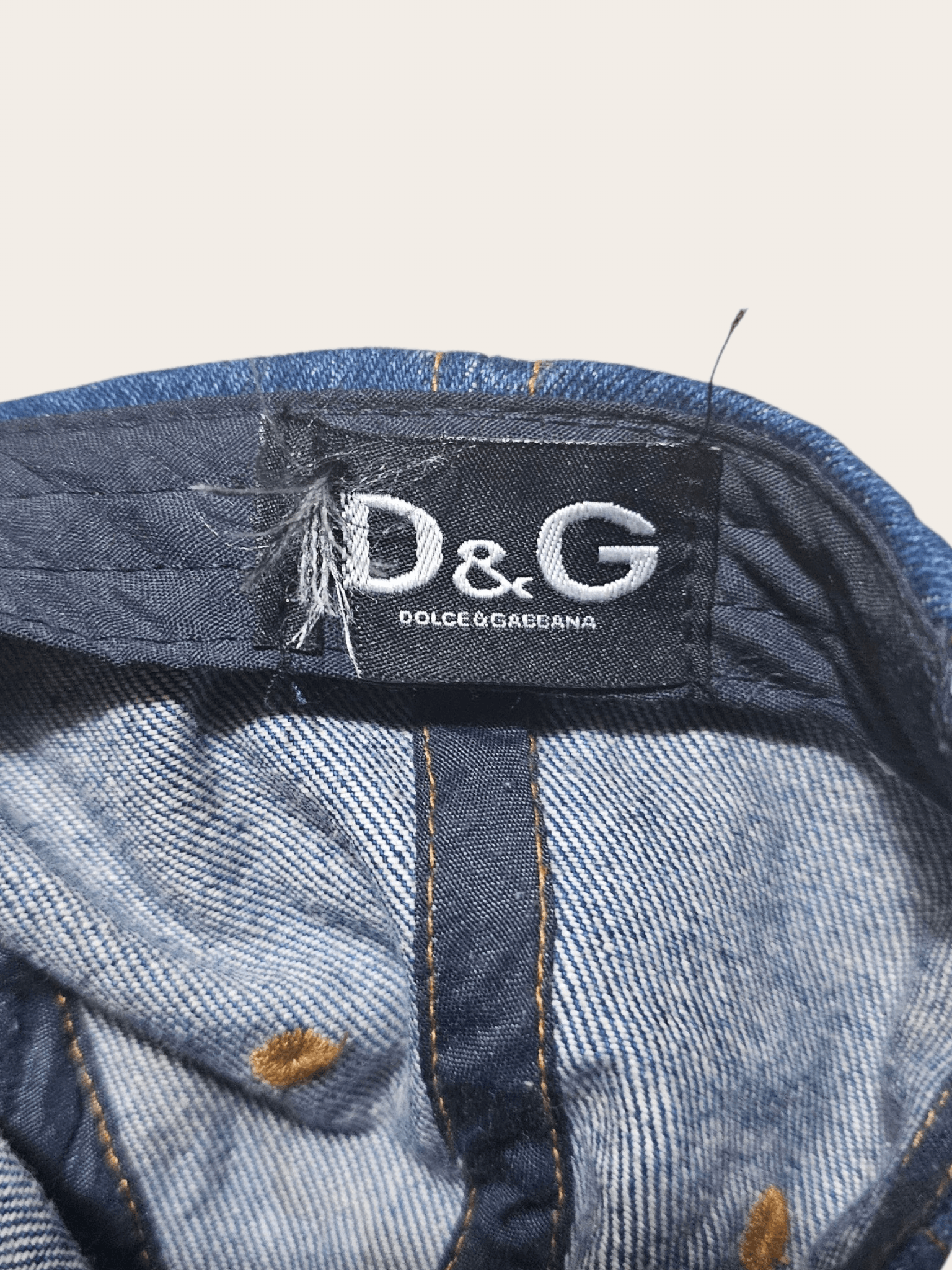 Dolce & Gabbana Dolce&Gabbana y2k Distressed Denim Hat Size ONE SIZE - 7 Thumbnail