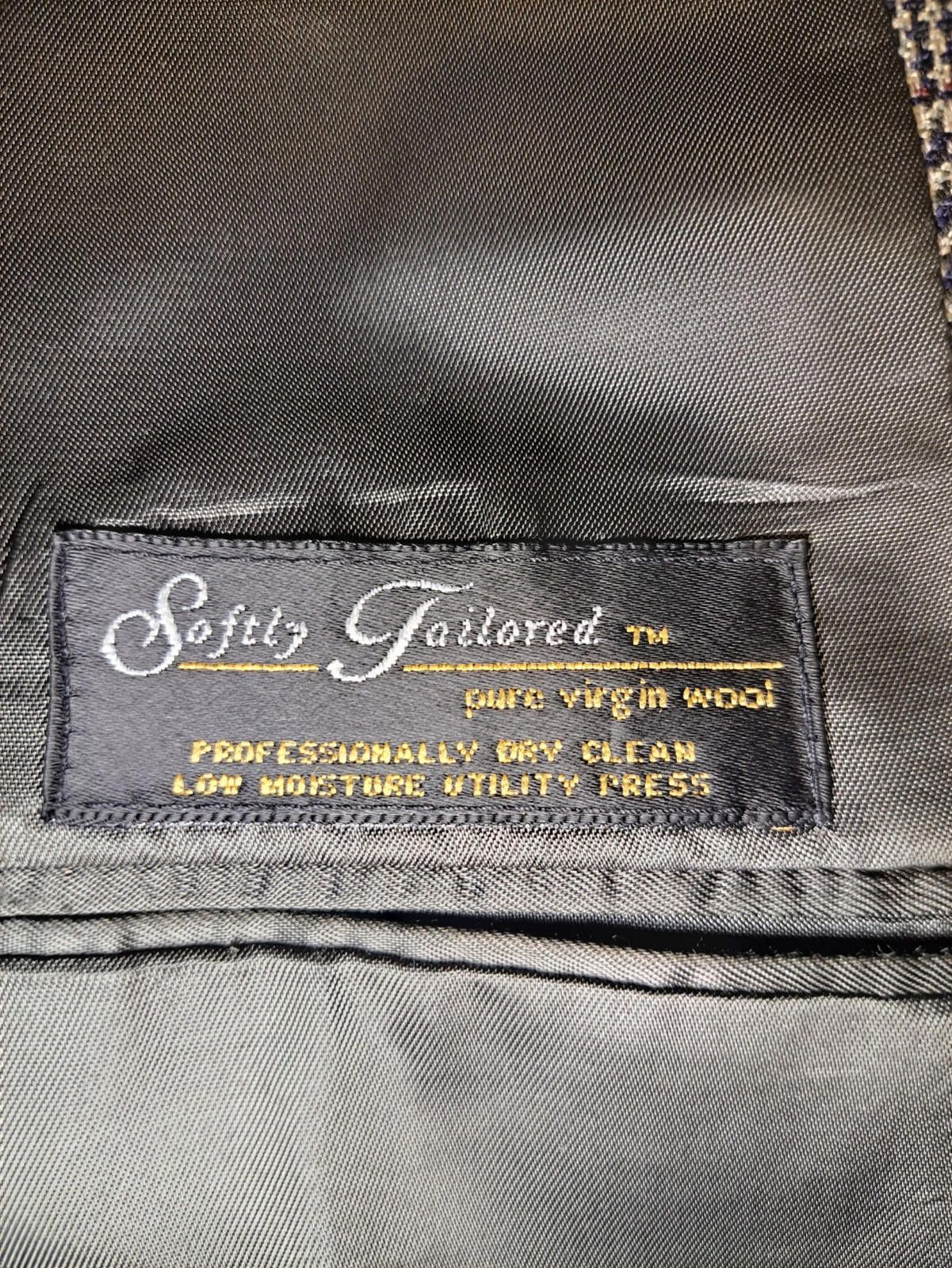 Hart Schaffner Marx VINTAGE Hart Schaffner Marx Sport Coat 43L Long Glen Plaid Size 42L - 3 Thumbnail