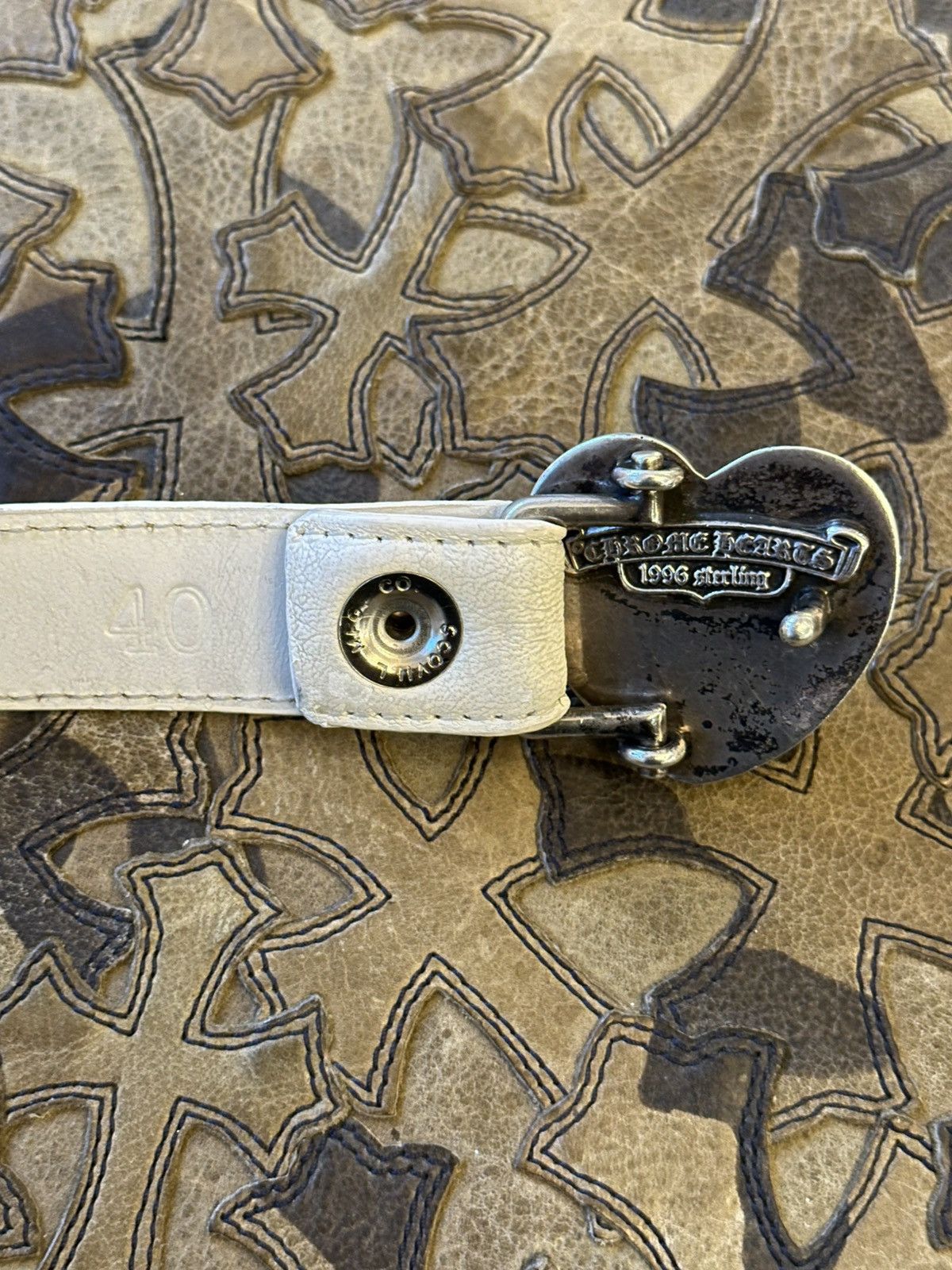 Chrome Hearts CHROME HEARTS MINI HEART BELT SZ 40 Size 38 - 3 Thumbnail