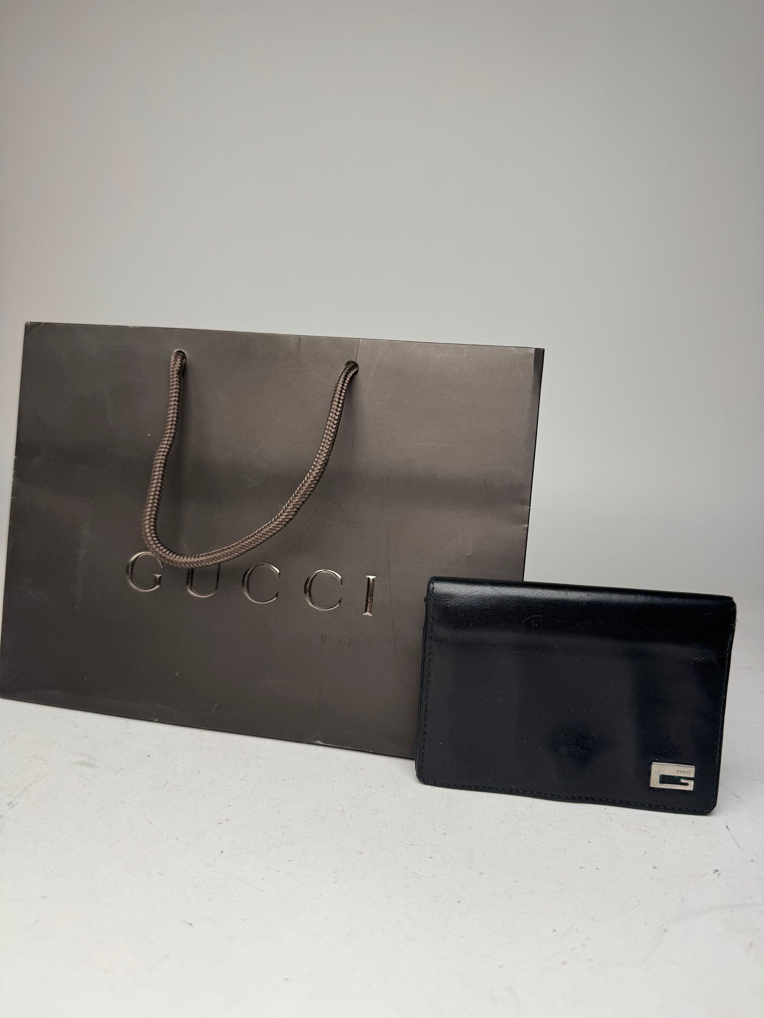 Gucci Vintage Leather Card Holder Black Size ONE SIZE - 1 Thumbnail