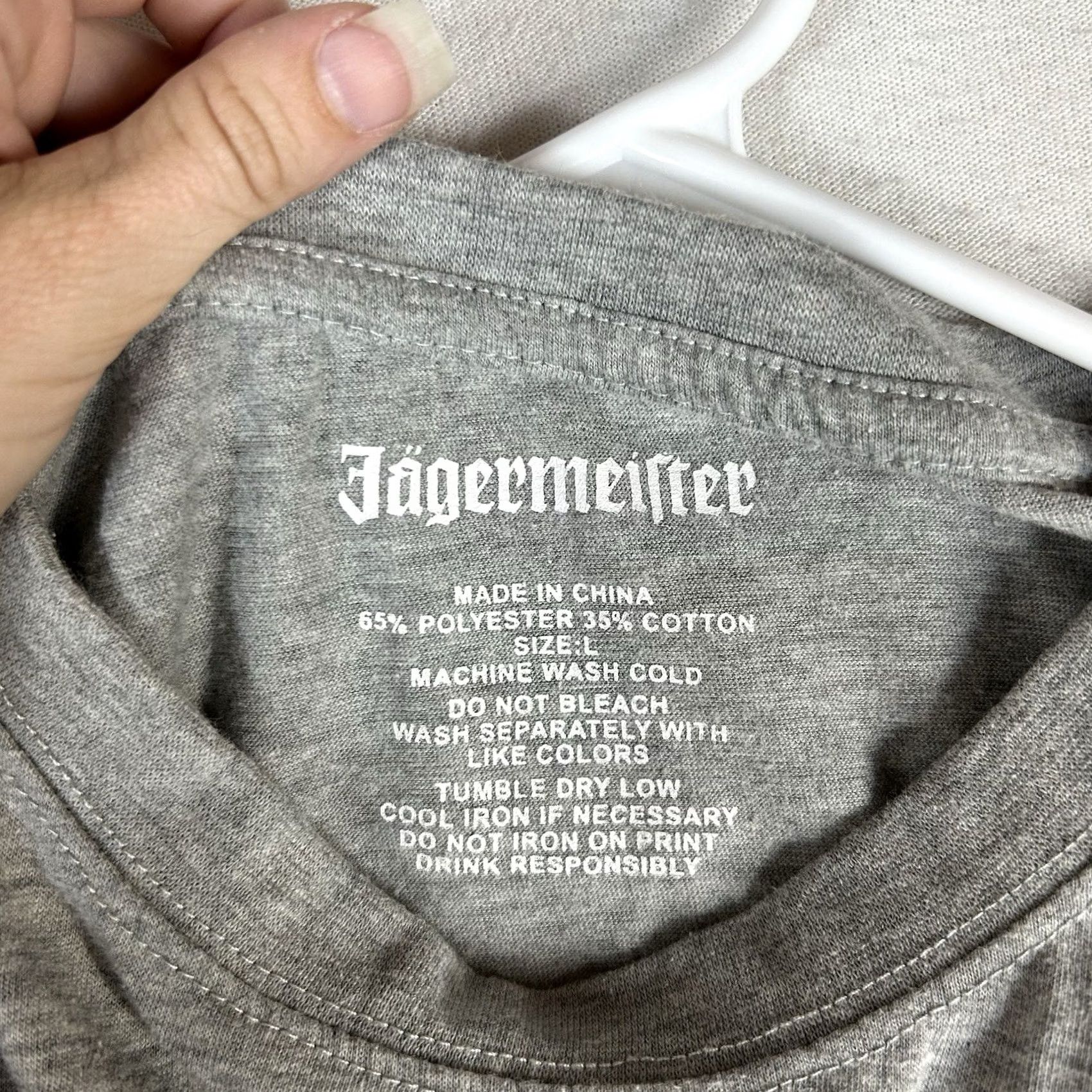 ESPIRIT Jägermeister Spirit Short Sleeve T-shirt Mens Large Gray Crewneck Casual Size US L / EU 52-54 / 3 - 4 Thumbnail