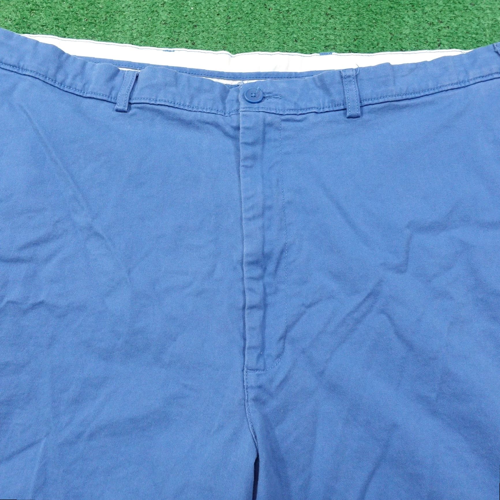 Roundtree & Yorke Roundtree & Yorke Men's Shorts 50 Blue Chino Flat Front Casual Big & Tall Stretch Cotton Size US 34 / EU 50 - 2 Thumbnail