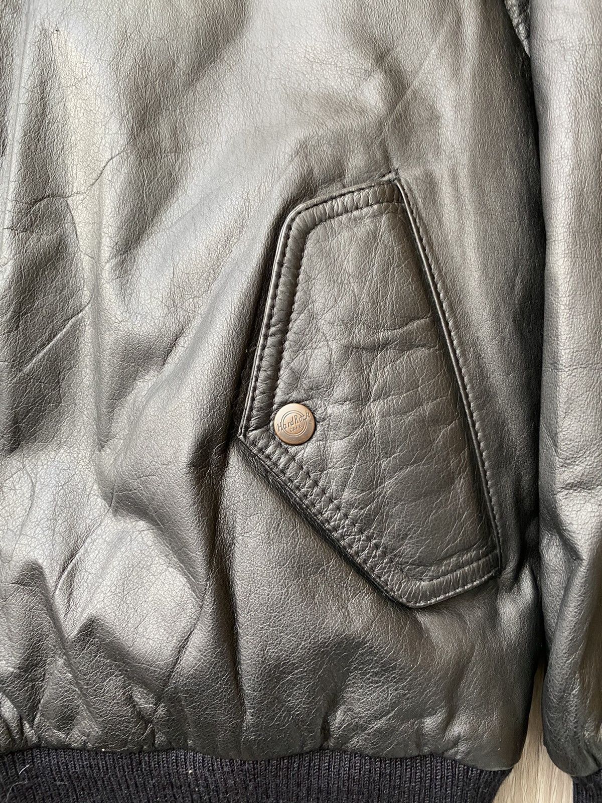 Vintage VINTAGE HARDROCK ORLANDO LEATHER VARSITY JACKET Size US M / EU 48-50 / 2 - 7 Thumbnail