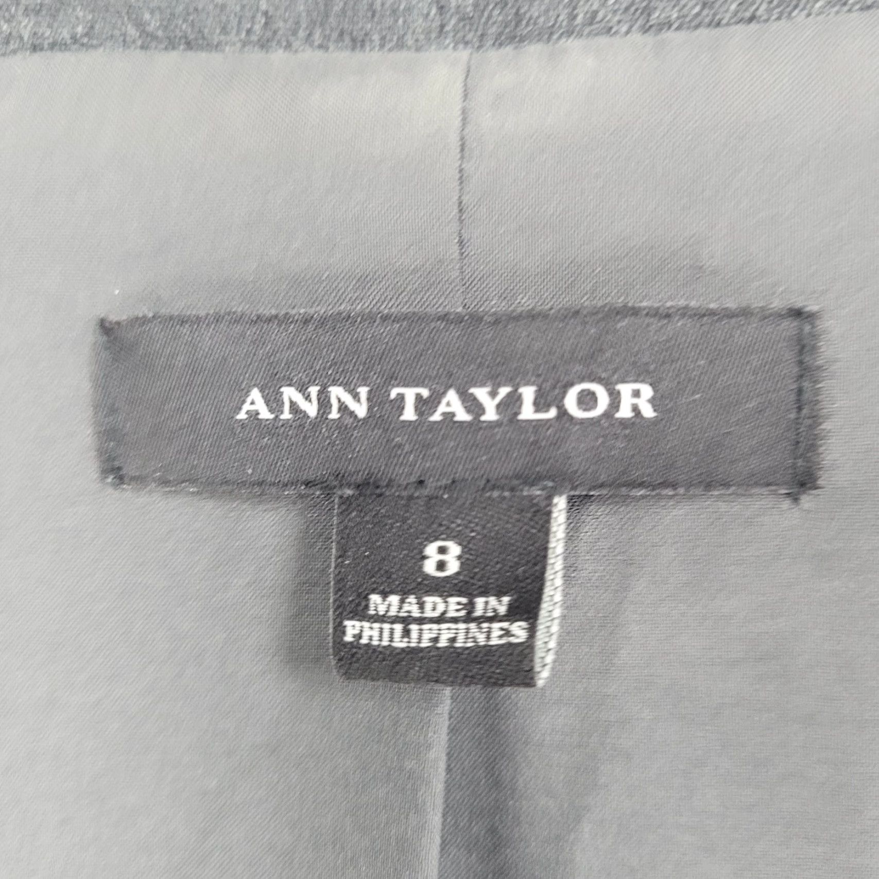 Ann Taylor VINTAGE Ann Taylor Gray Hook & Loop Shawl Lapel Lined Stretch Suit Jacket 8 Size M / US 6-8 / IT 42-44 - 3 Thumbnail