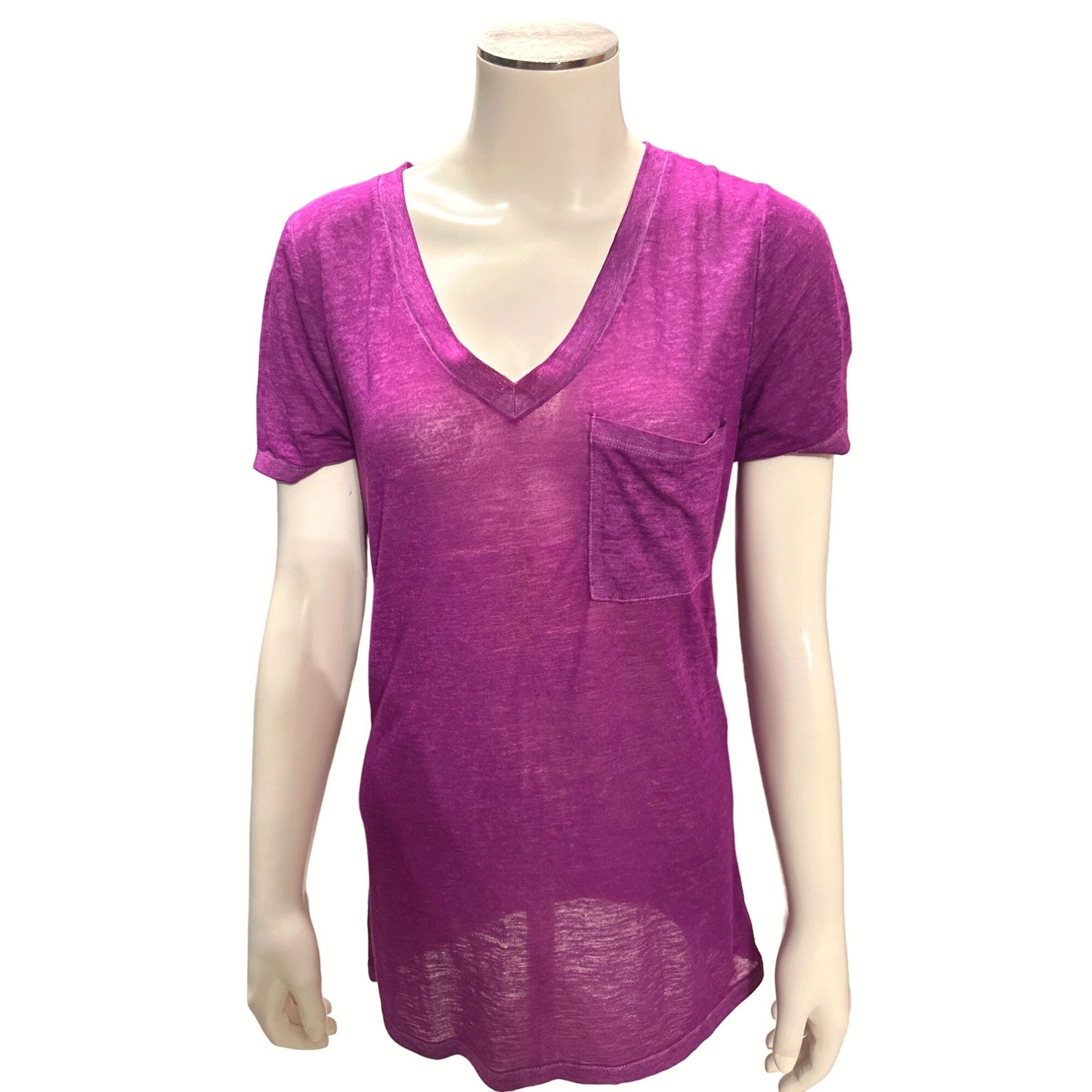 Arizona Jean Co. Arizona Jean Company Sheer Lightweight V Neck T Shirt Purple Size M / US 6-8 / IT 42-44 - 1 Thumbnail