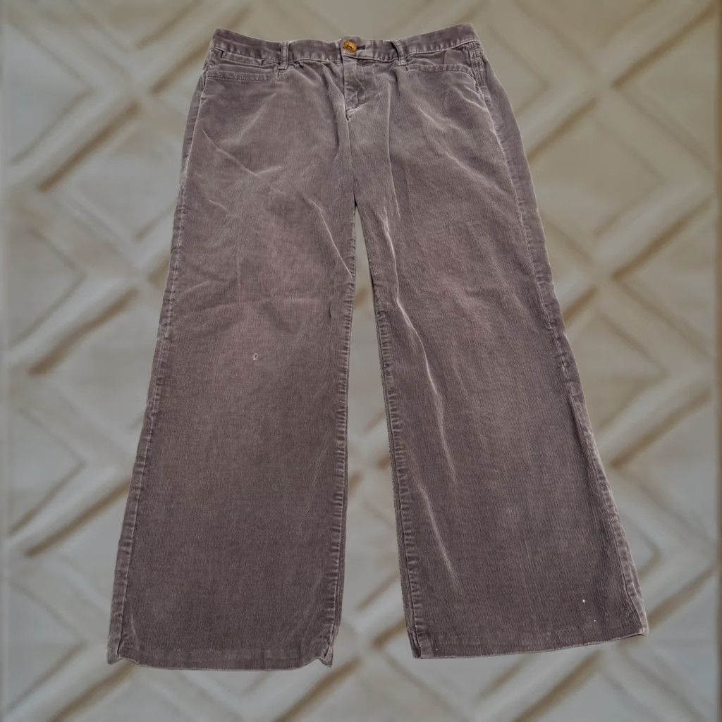 Banana Republic Banana Republic Corduroy Straight Cropped Pants Womens Petite Purple Mid Rise 26 Size 27" / US 4 / IT 40 - 1 Thumbnail