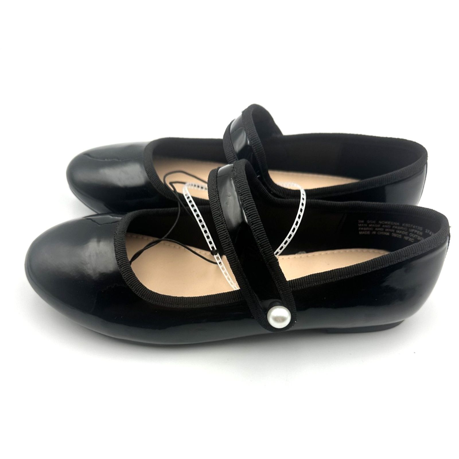 Other Sugar Gianni Youth Girls Black- Mary Jane Flats Pearl Charm Size US 4 / IT 34 - 4 Thumbnail