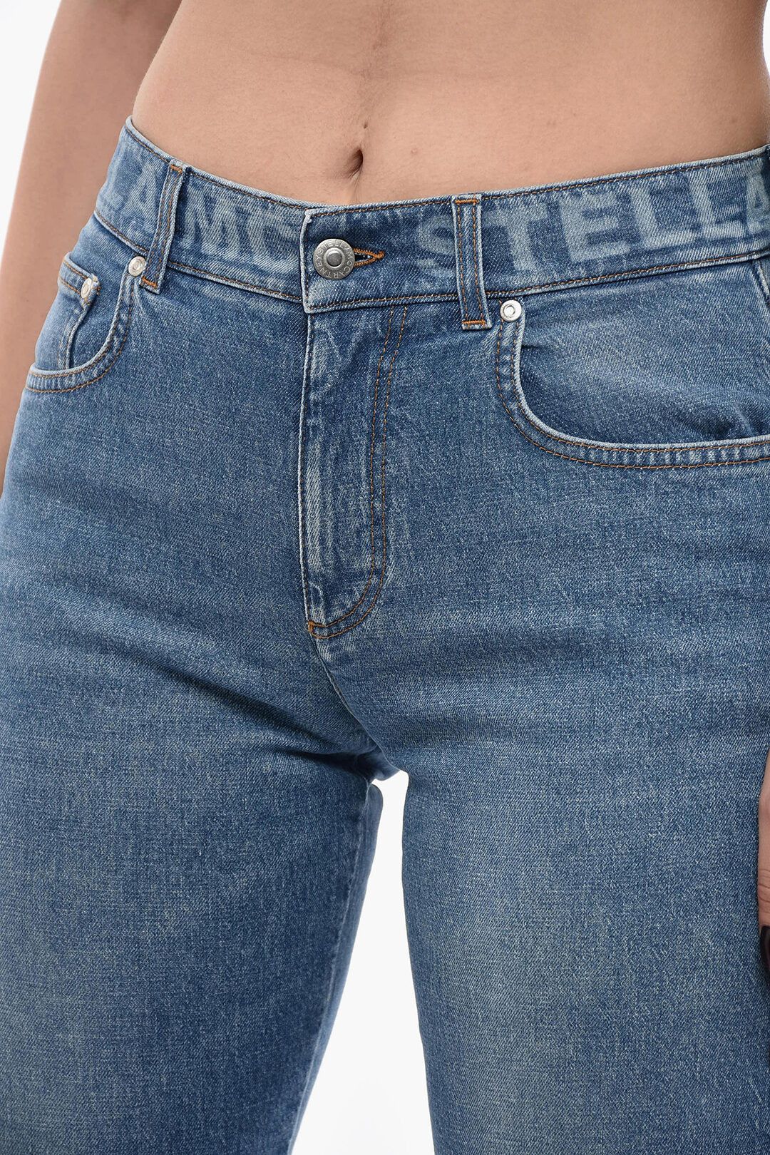 Stella McCartney og1mm0824 Cotton Regular Fit Denims With Belt in Blue Size 28" / US 6 / IT 42 - 3 Thumbnail