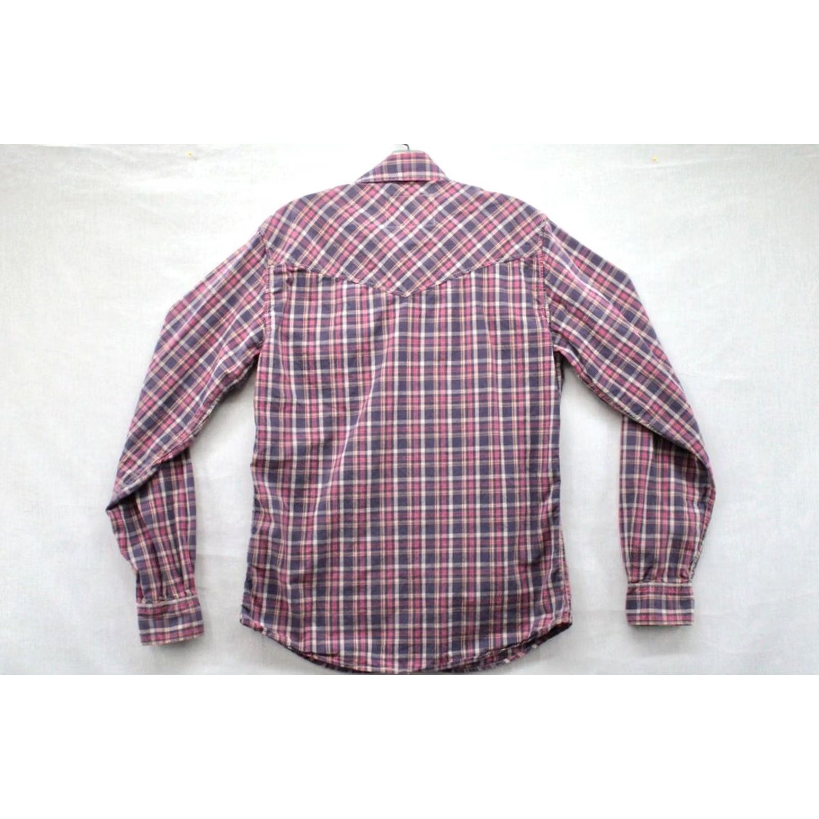 Vintage Christian Audigier Y2K Shirt Mens Small Pearl Snaps Purple Pink Plaid Western Flip Cuff Size US S / EU 44-46 / 1 - 2 Thumbnail