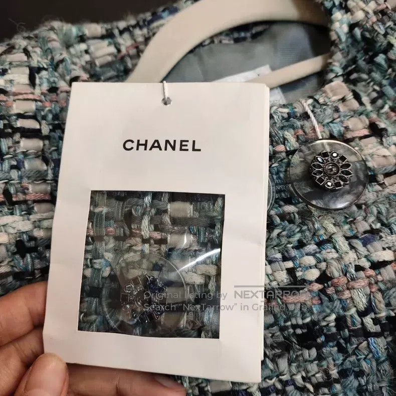 Other Chanel Tassel-edged double-row beveled blue-gray coat Size XXS / US 00 / IT 34 - 3 Thumbnail