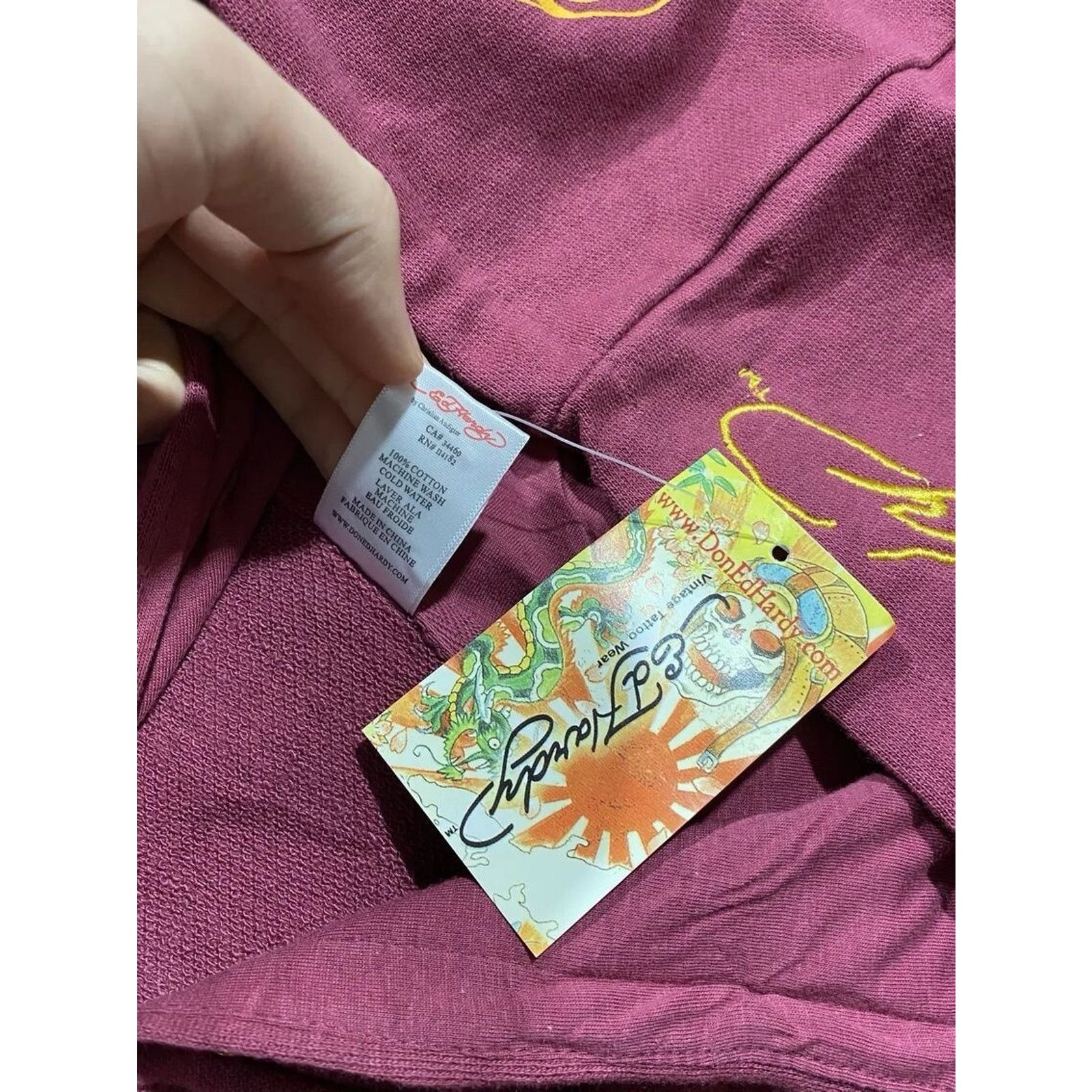 Vintage Vintage 00s Ed Hardy Tiger Tattoo Zip Hoodie Size US XXL / EU 58 / 5 - 8 Thumbnail