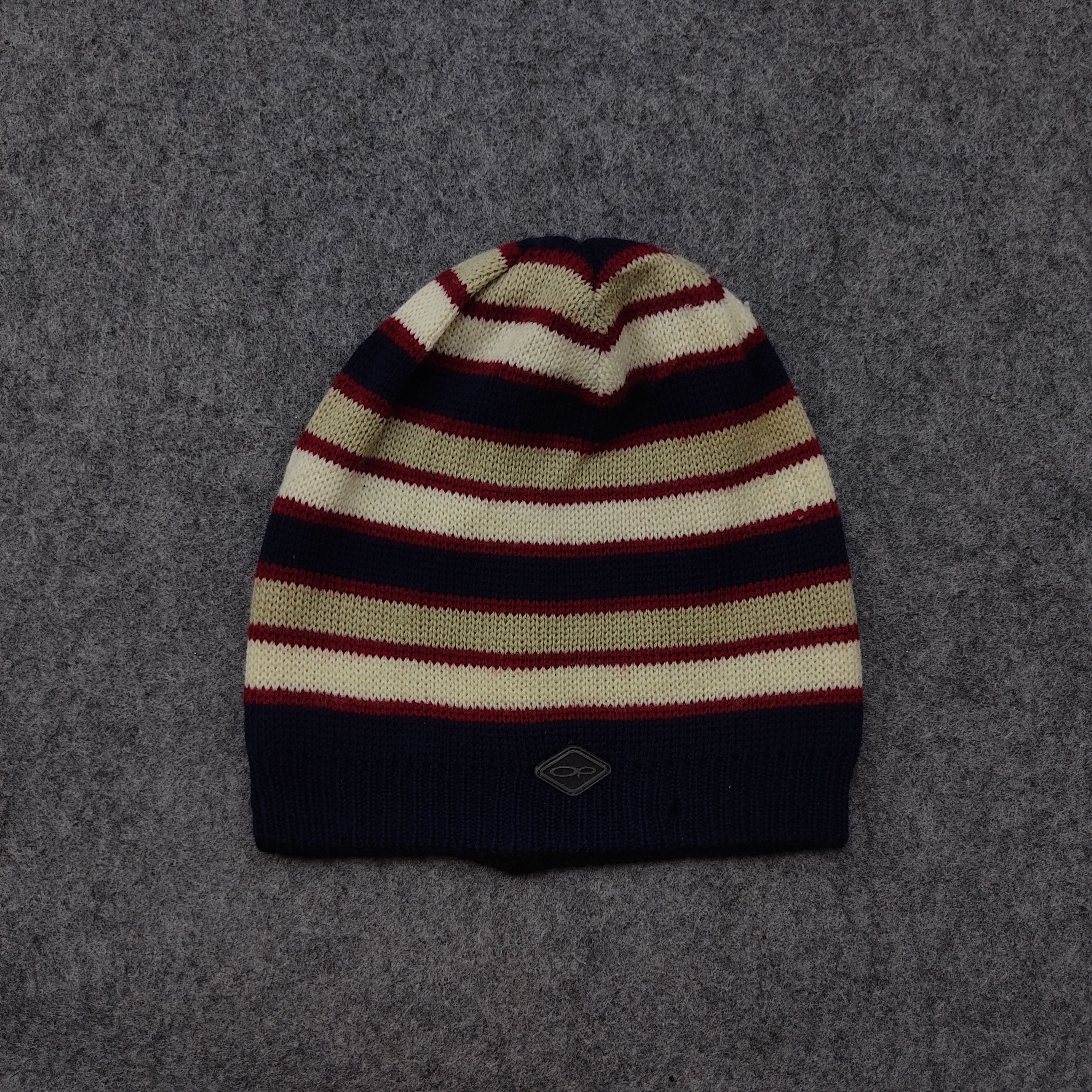 Vintage Ocean Pacific Stripe Beanie / Snow Hat / Snow Cap