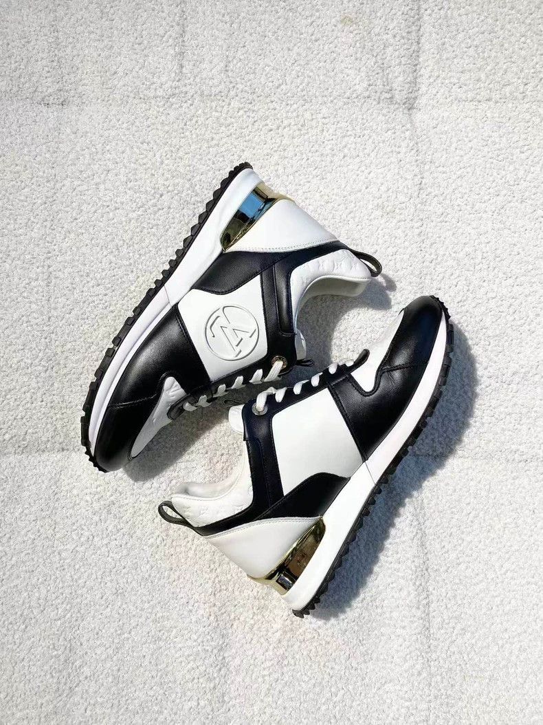 Louis Vuitton Louis Vuitton Run Away Black & White Panda Lace-Up Sneaker Size US 8 / IT 38 - 4 Thumbnail