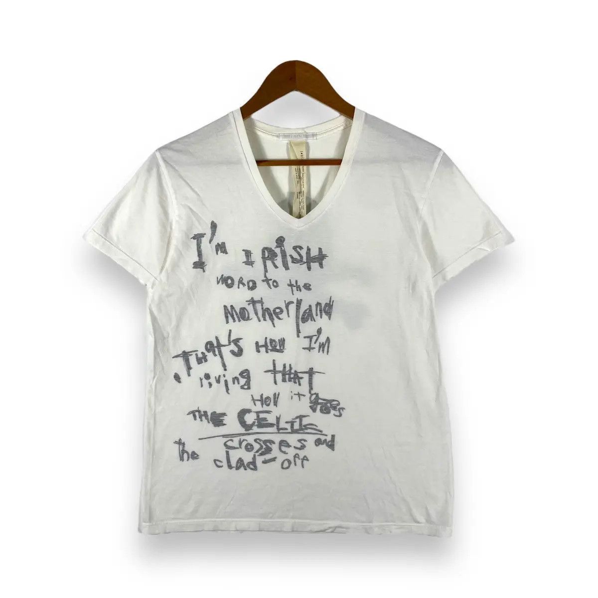 Designer × Japanese Brand IRISH JAPAN Poem & Crossbone Tee Shirt Medium Size Size M / US 6-8 / IT 42-44 - 1 Thumbnail