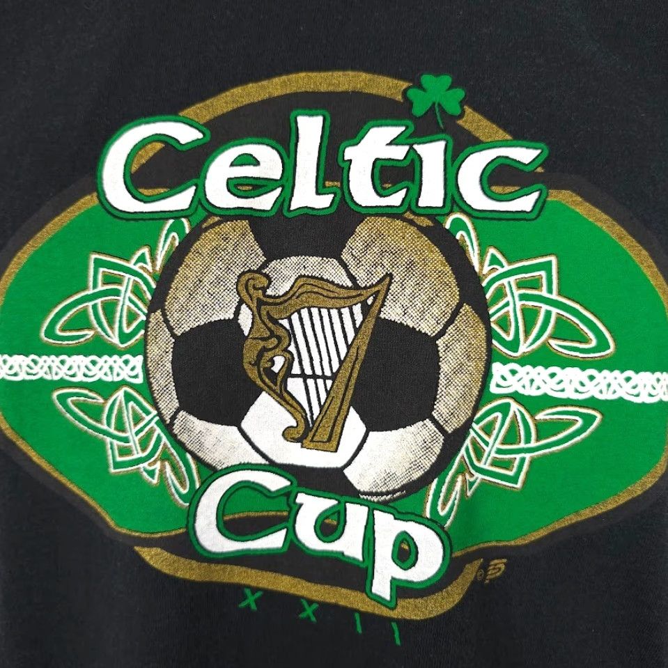 Gildan VINTAGE Celtic Cup T Shirt Mens Size Medium Black Y2K Soccer Tournament Size US M / EU 48-50 / 2 - 3 Thumbnail