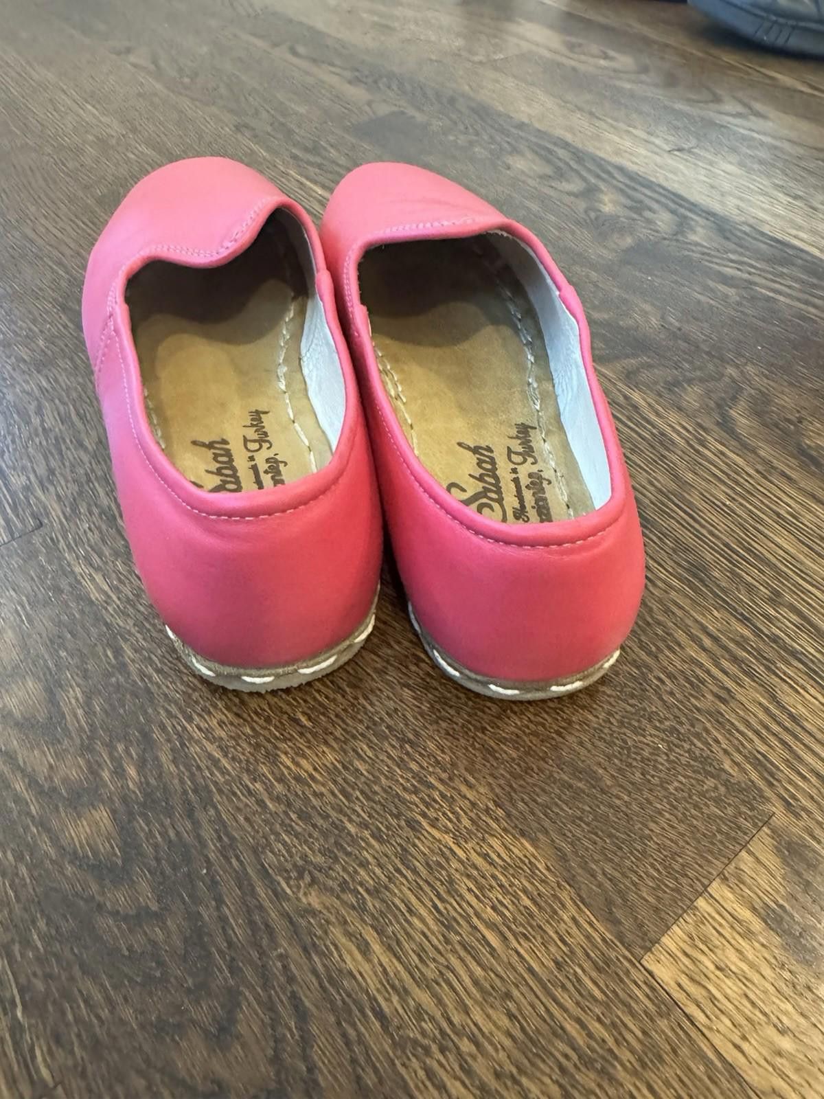 Saba Sabah Pink Leather Slip-On (Handmade in Turkey). Size: 42 Size US 9 / EU 42 - 2 Thumbnail