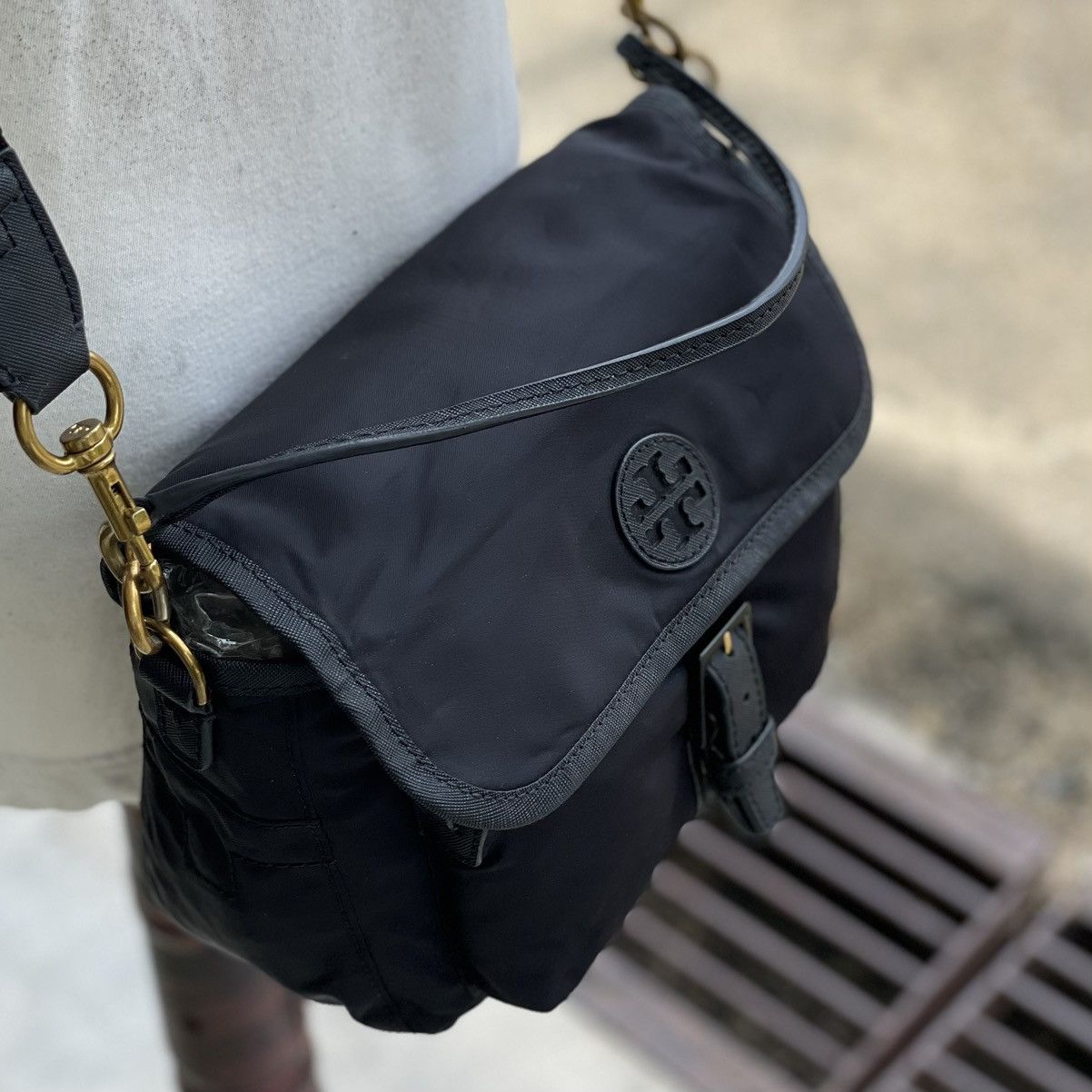 Tory Burch Tory Burch Scout Nylon Black Crossbody Size ONE SIZE - 10 Thumbnail