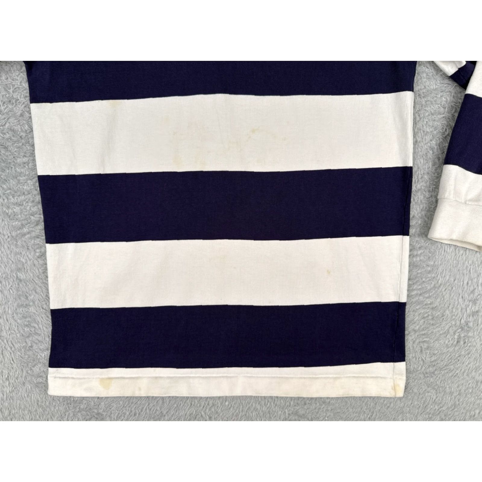 VINTAGE Outer Banks Polo Shirt Mens Large Blue White Rugby Captain Morgan 1993 Polo Mens Large Blue White Rugby 1993