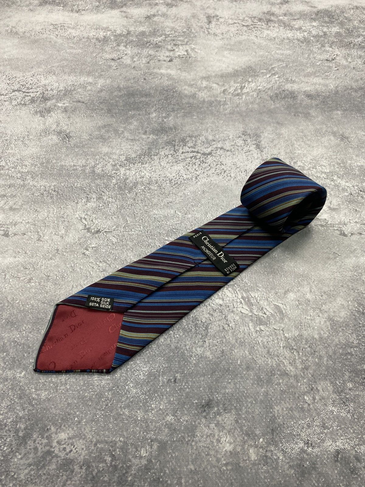 Christian Dior Monsieur CD Christian Dior Monsieur Silk Tie Vintage France ties rare Size ONE SIZE - 2 Thumbnail