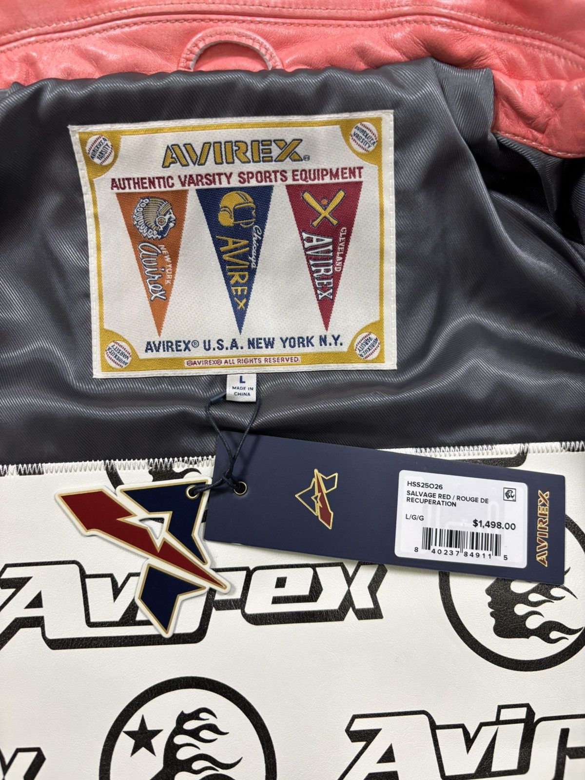 Avirex × HELLSTAR Hellstar x Avirex Jacket, Salvage Red Size US L / EU 52-54 / 3 - 8 Thumbnail