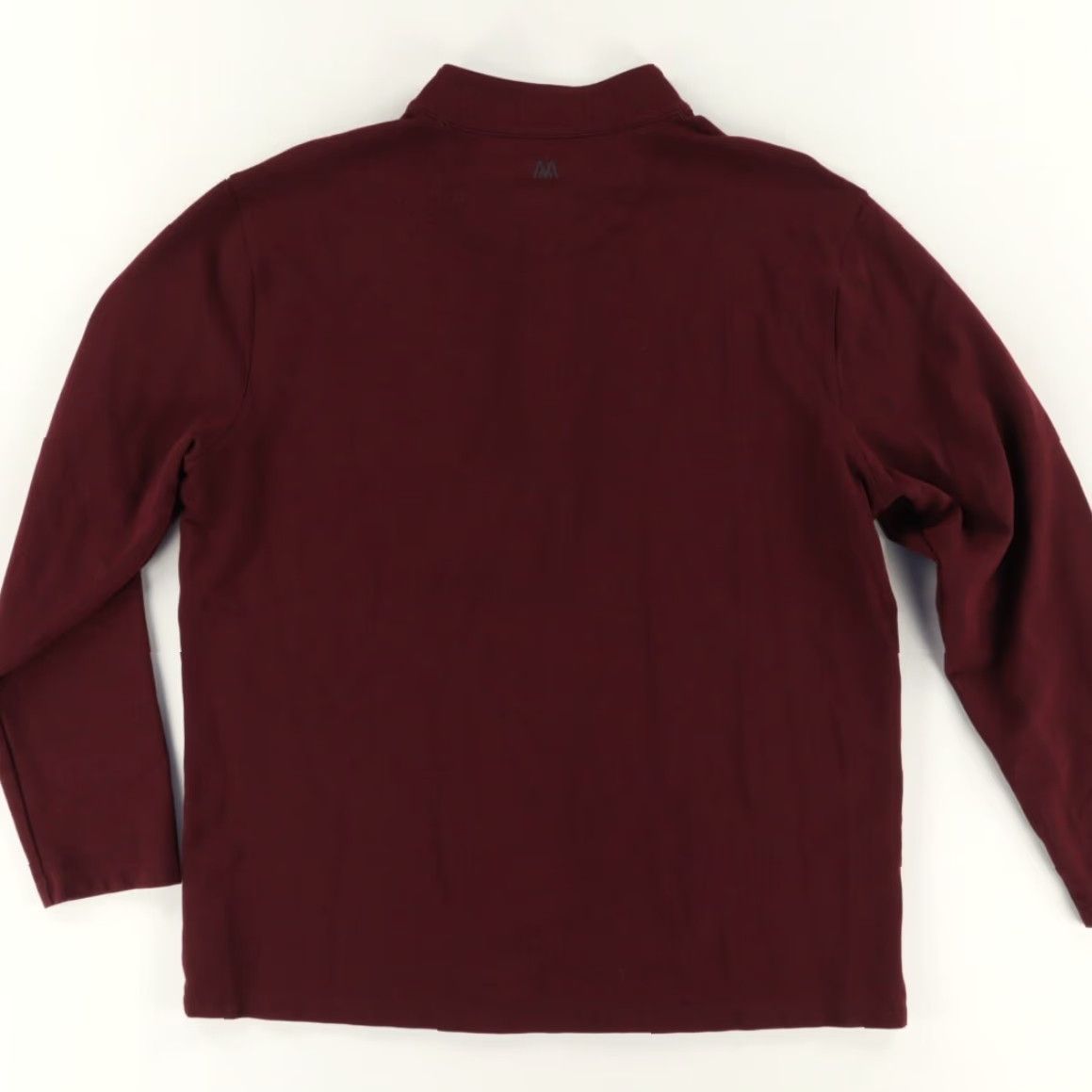 Mizzen+Main Mizzen + Main Proflex 1/4 Zip Pullover Stretch Solid Mock Long Sleeve Sweater Burgundy Men's L Size US L / EU 52-54 / 3 - 4 Thumbnail
