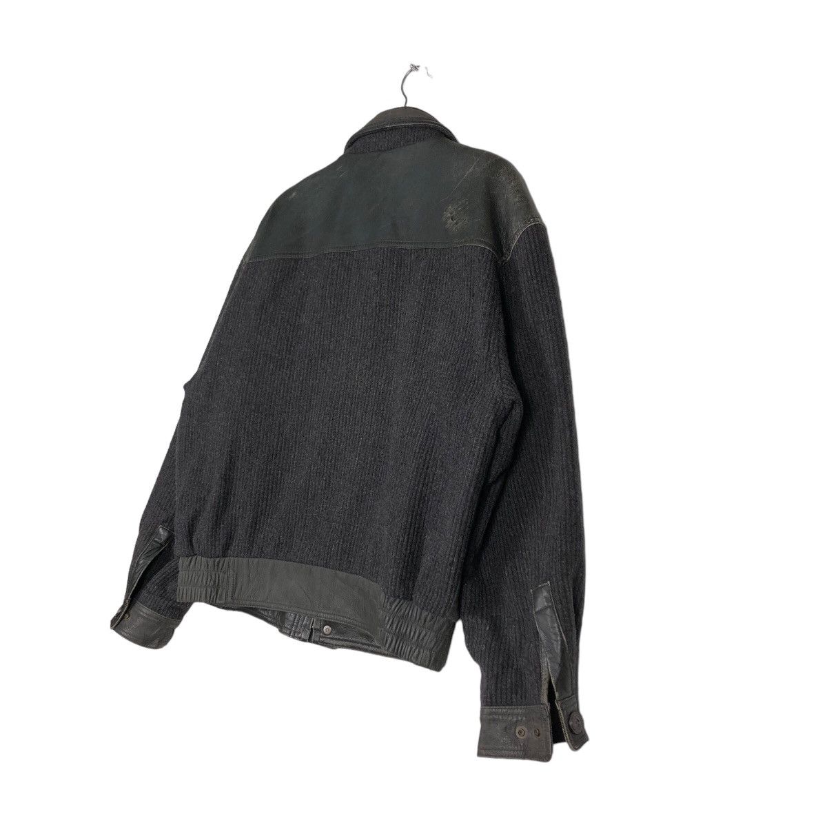 Japanese Brand 🔥Vintage Biker Leather Jacket Japan Made Knit Sleeve Rare Size US L / EU 52-54 / 3 - 9 Thumbnail
