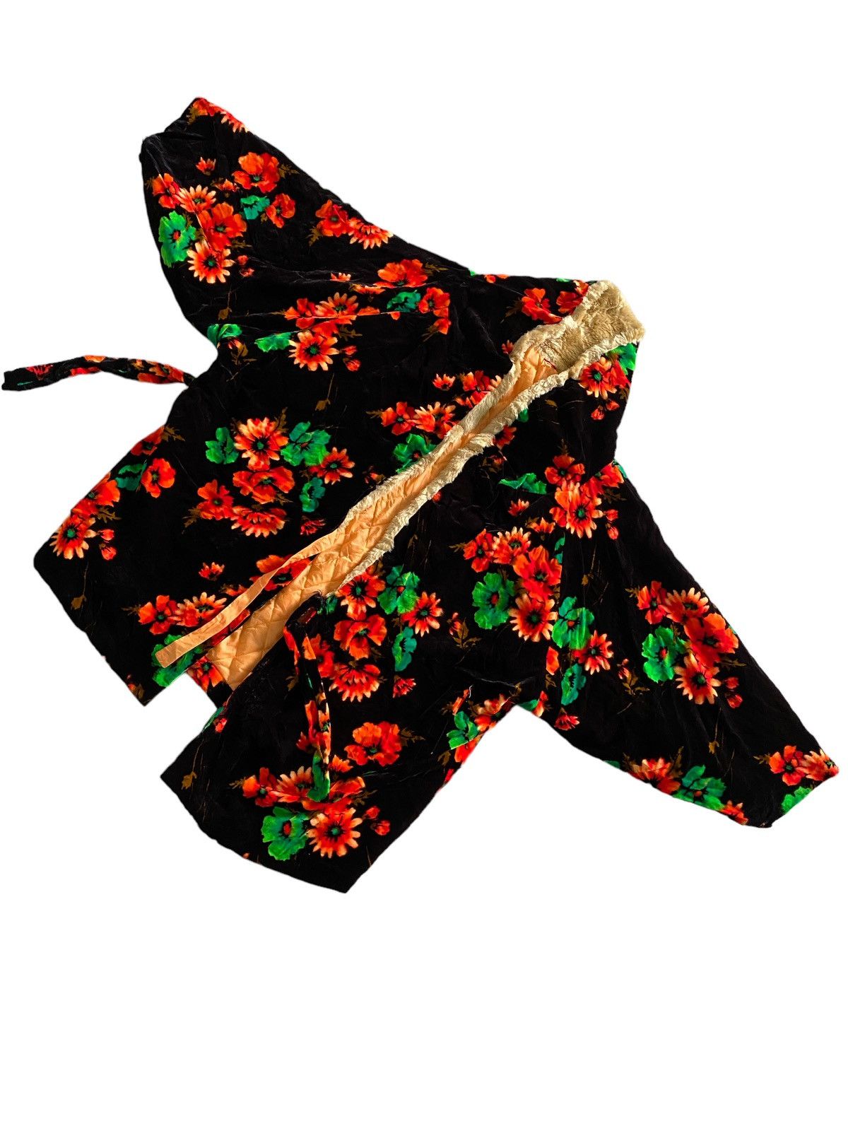 Japanese Brand Vintage kimono velvet Flower Motive Japan Oversized Jacket Size US XL / EU 56 / 4 - 3 Thumbnail