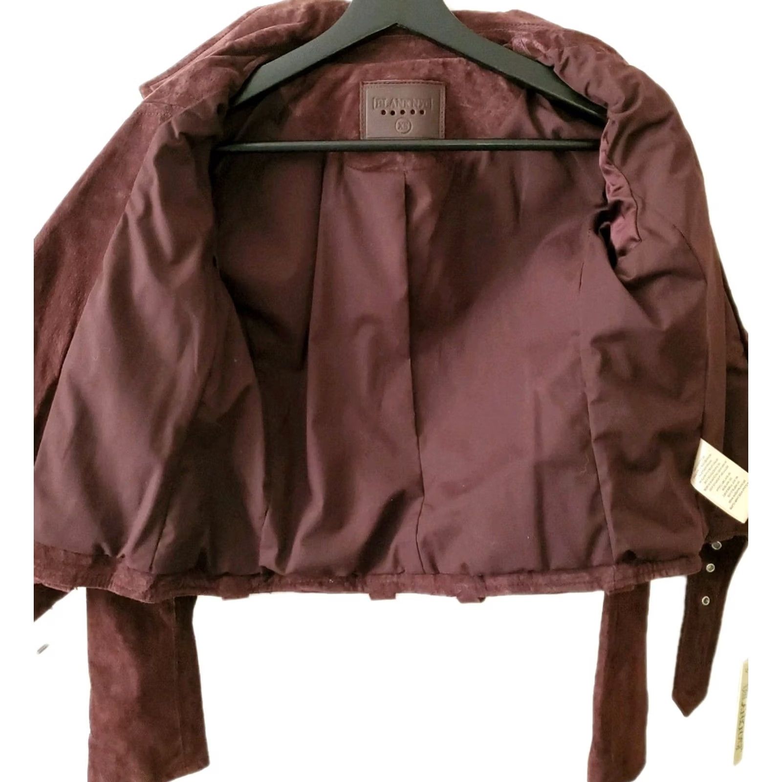 Vintage BlankNYC Suede Moto Jacket Women's Size XS Dark Plum Asymmetrical Zip New Size XS / US 0-2 / IT 36-38 - 4 Thumbnail