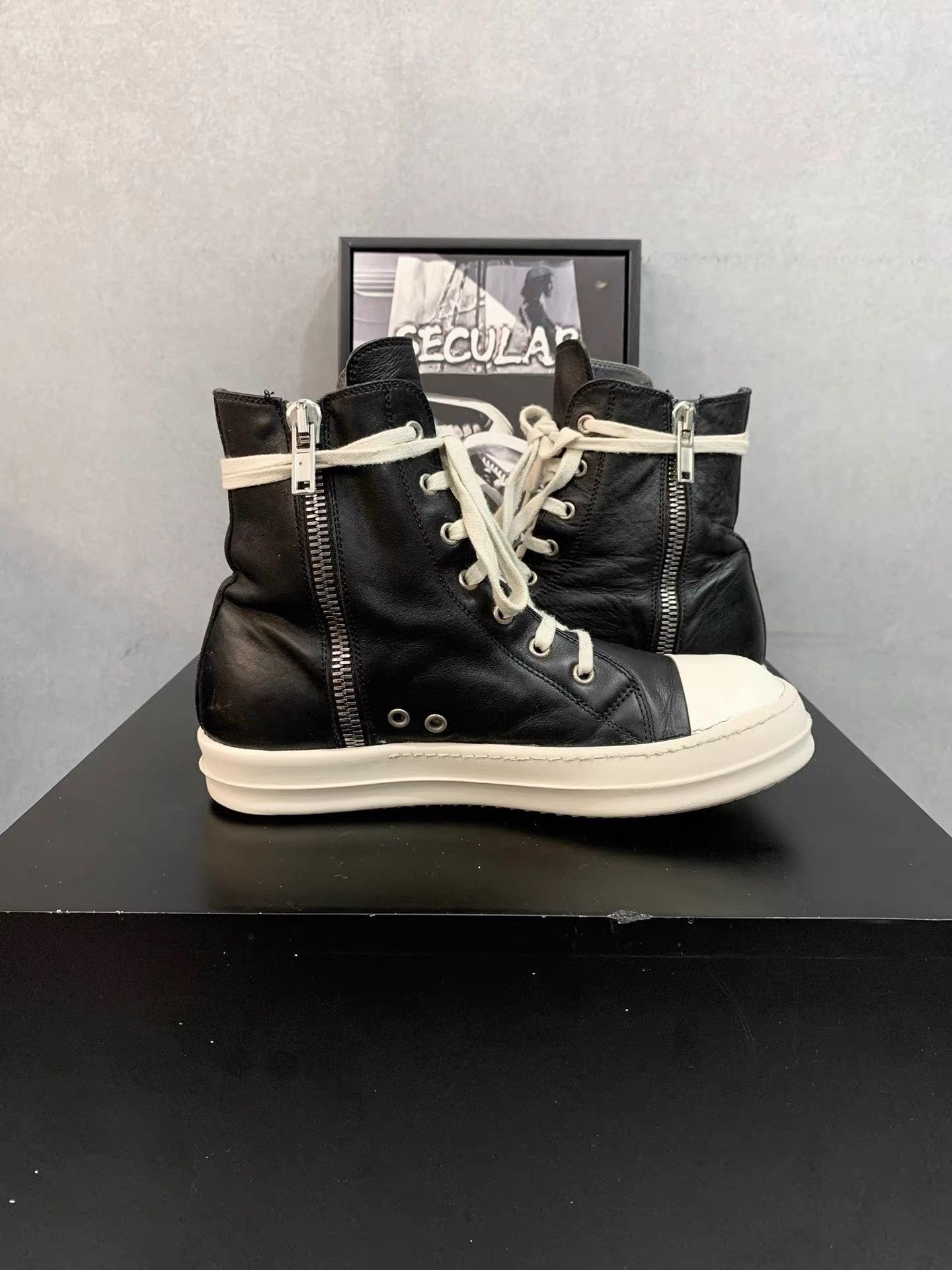 Rick Owens Rick Owens Leather Ramones K34 Size US 7 / EU 40 - 5 Thumbnail