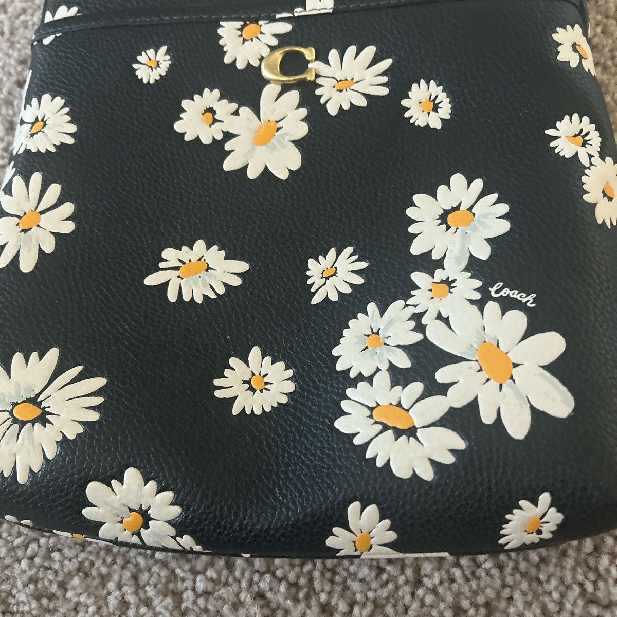 Coach Coach Daisy Print Bag –Black with White & Yellow Floral Size ONE SIZE - 1 Thumbnail