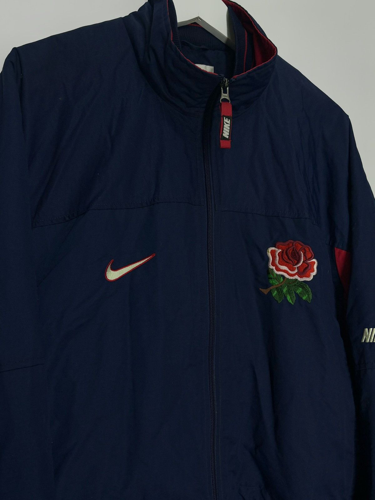 Nike Vintage 90s Nike England Rugby Union Retro Zip Jacket Size US XL / EU 56 / 4 - 3 Thumbnail
