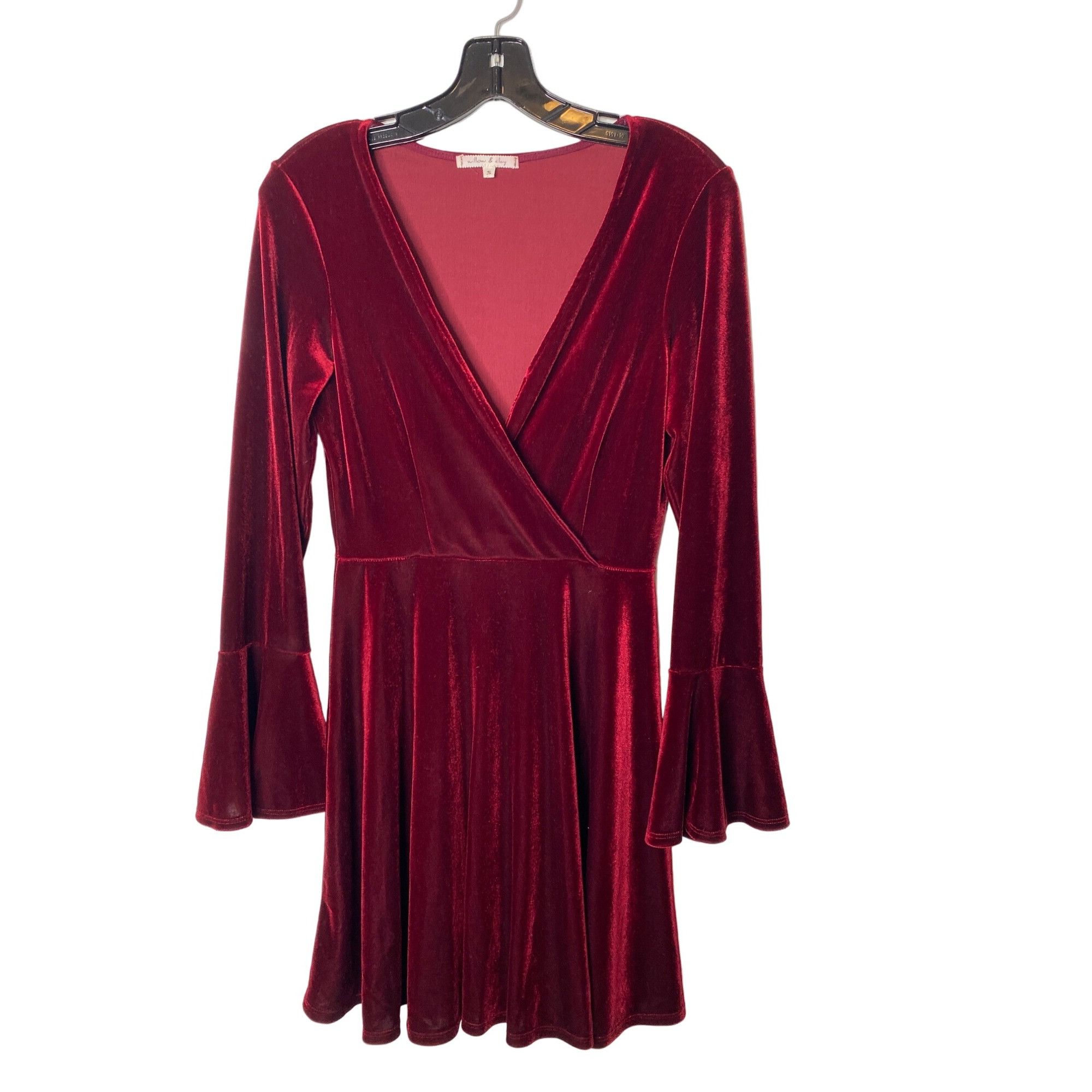 Anthropologie ANTHROPOLOGIE WILLOW & CLAY WOMEN'S GARNET VELVET DRESS SZ S Size S / US 4 / IT 40 - 2 Thumbnail