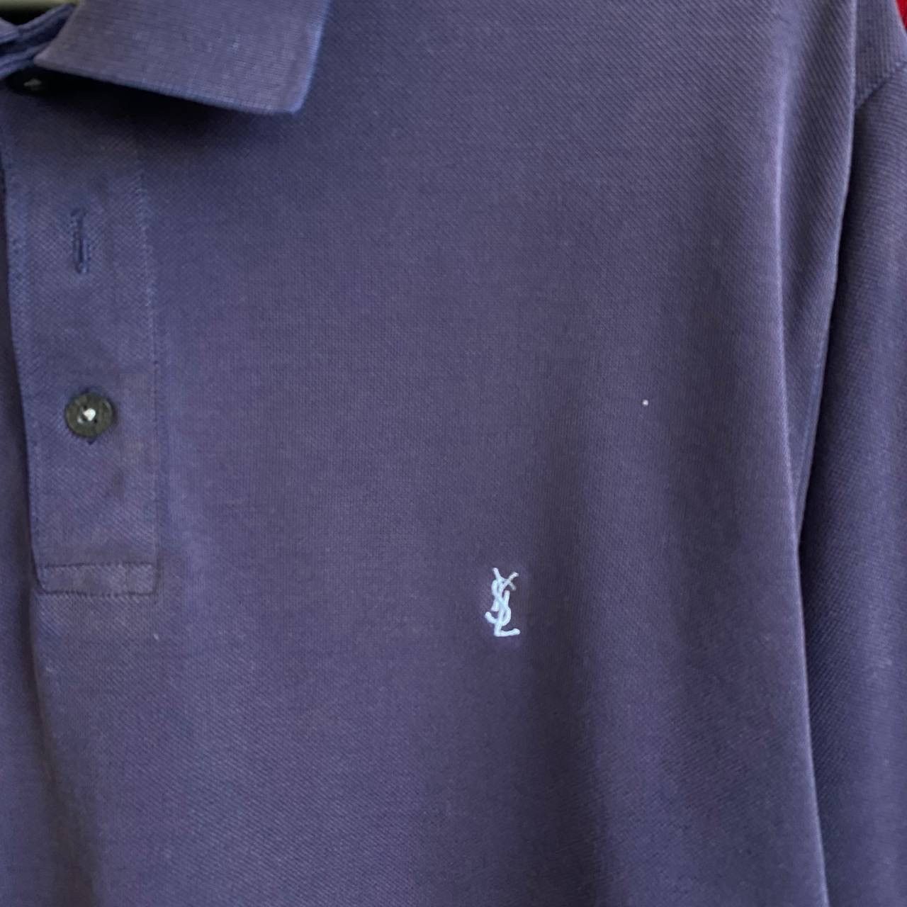 Vintage × Yves Saint Laurent Vintage Yves Saint Lauren Small logo luxury designer polo Size US L / EU 52-54 / 3 - 3 Thumbnail