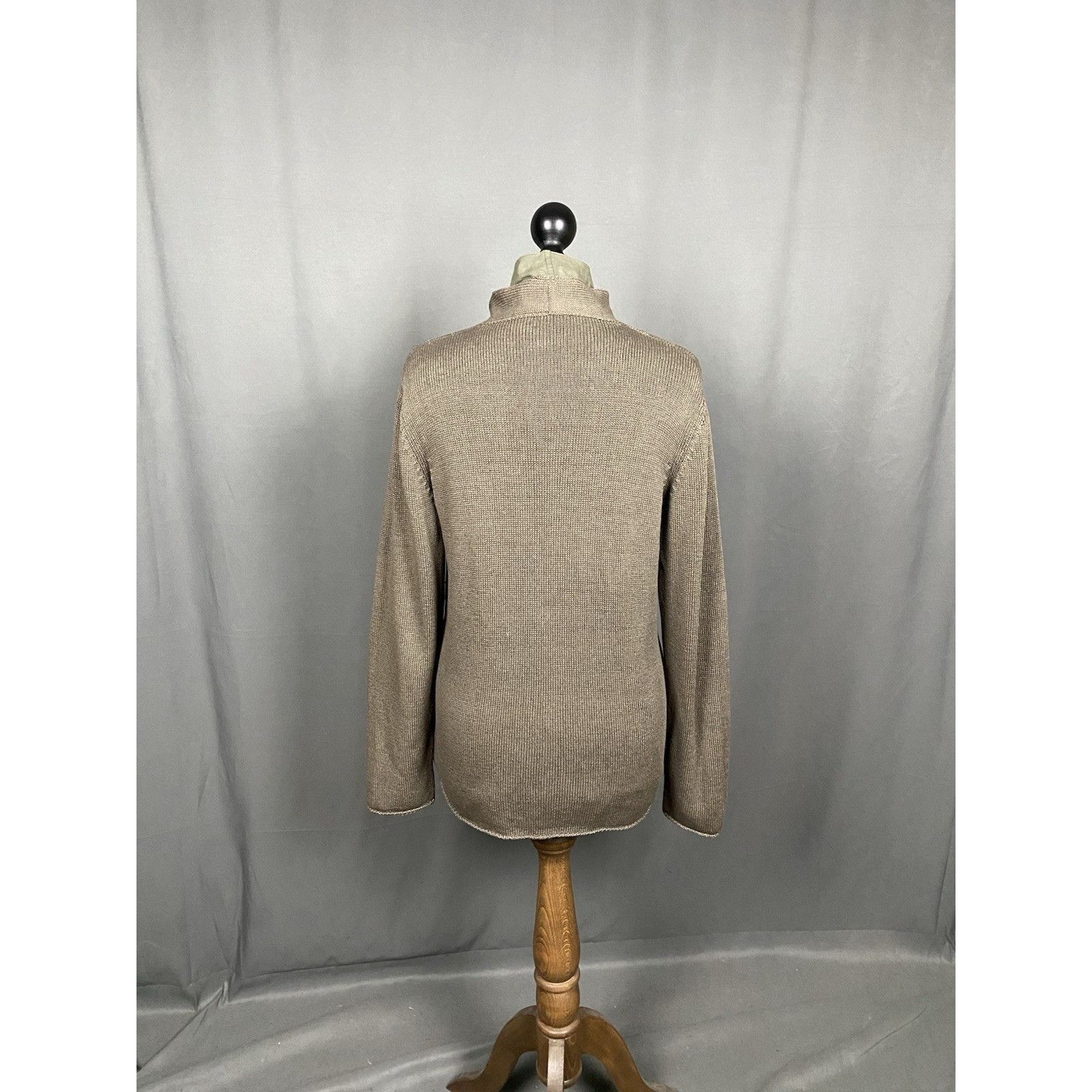 Brunello Cucinelli Brunello Cucinelli Women's Khaki Green Knitted 1-Button Blaz Size L / US 10 / IT 46 - 7 Thumbnail