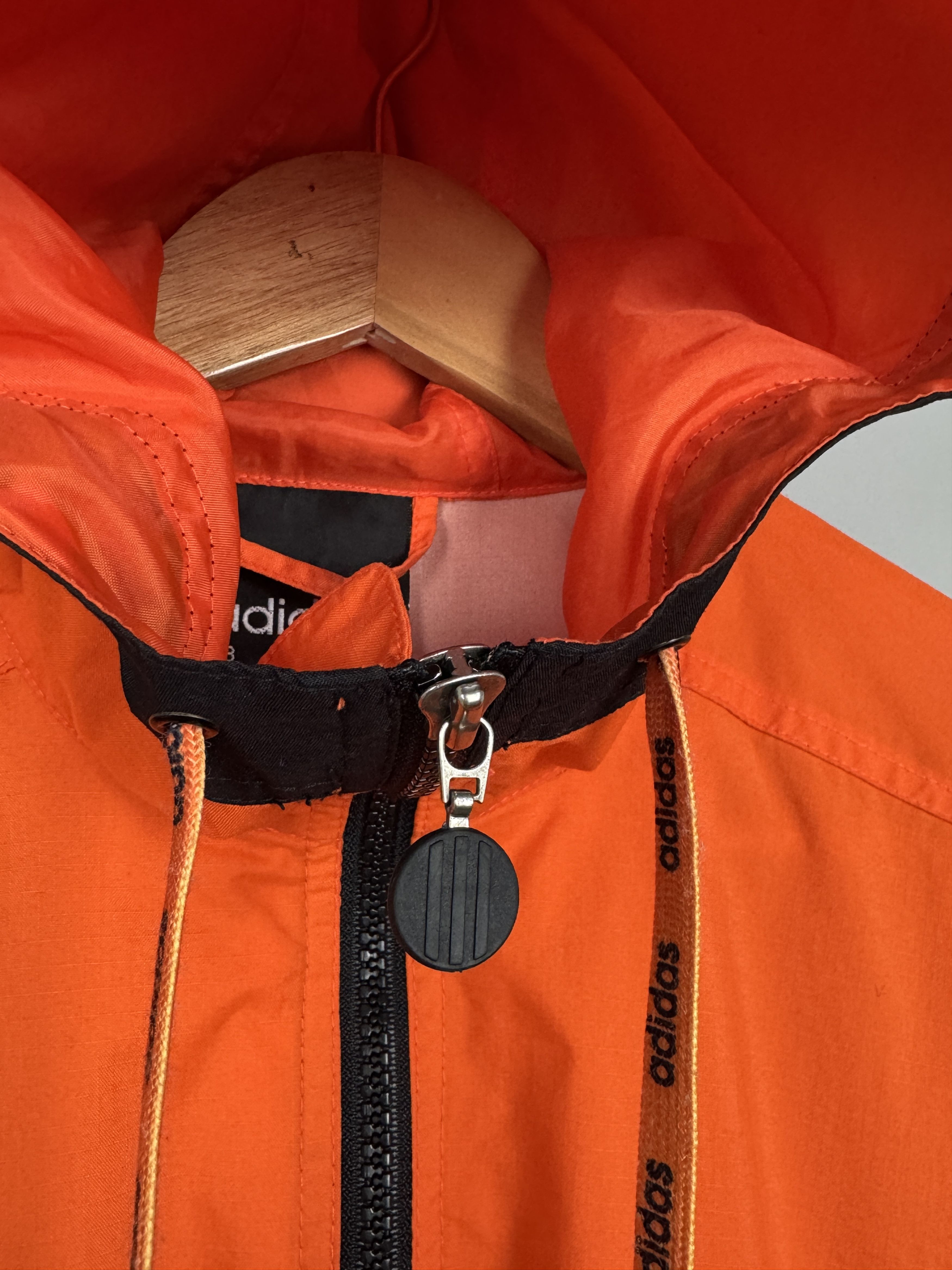 Adidas Vintage ADIDAS Orange Anorak Big Logo Light Jacket Size US S / EU 44-46 / 1 - 4 Thumbnail
