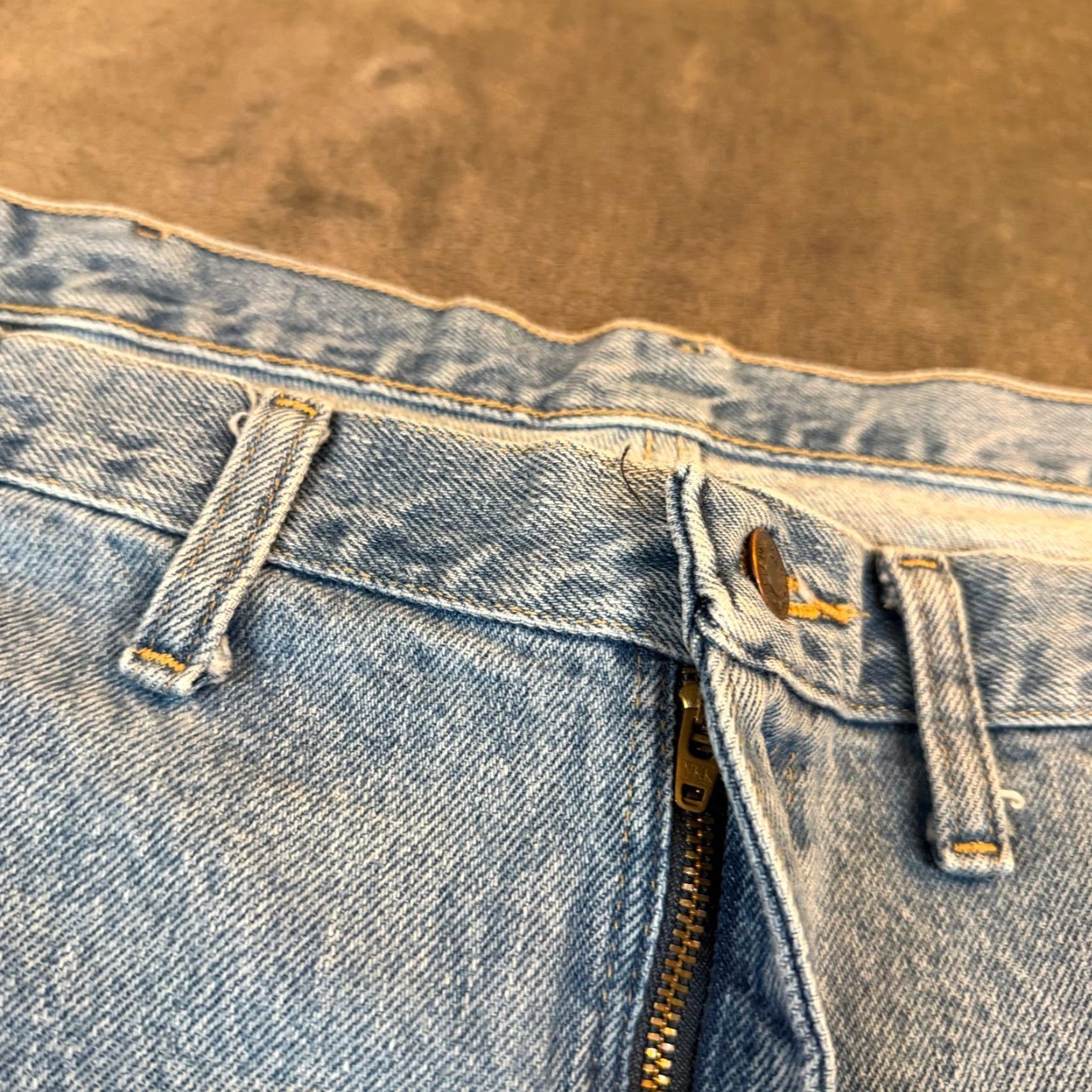 Wrangler Wrangler Jeans Mens Relaxed 44x30 Light Wash Denim 5-Pocket Casual Workwear Zip Button Stretch Straight Size US 44 / EU 60 - 6 Thumbnail