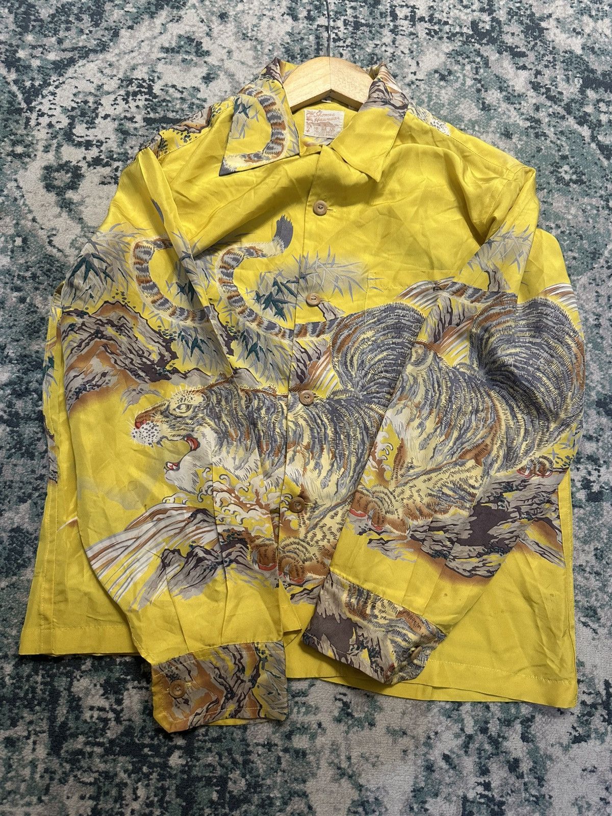 Sun Surf Vintage Sun Surf Toyo Enterprise Pure Silk Tiger L/S Shirt Size US S / EU 44-46 / 1 - 14 Thumbnail