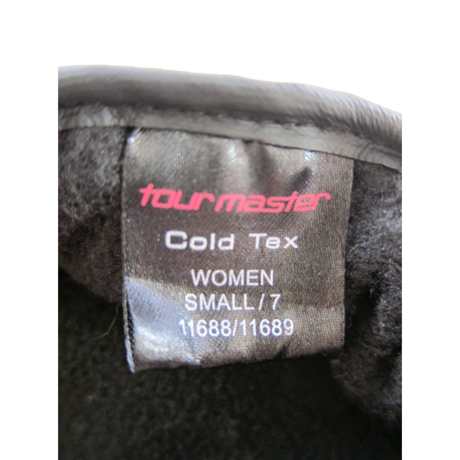 Vintage Tourmaster Glove Women S Leather Black Padded Fleece lined 100% Leather Warm Waterproof Wrist S/7 Size S / US 4 / IT 40 - 3 Thumbnail