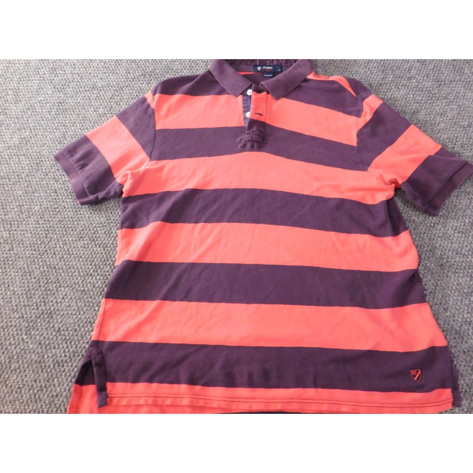 Cremieux Cremieux Polo Shirt L Pink Striped Button-Down Short Sleeve Casual Golf Men Medium Regular Size US L / EU 52-54 / 3 - 3 Thumbnail