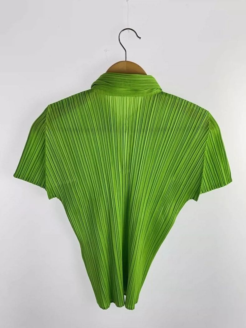 Issey Miyake issey miyake size:3 Green short-sleeved shirt 2505-Nextarr Size XXS / US 00 / IT 34 - 2 Thumbnail